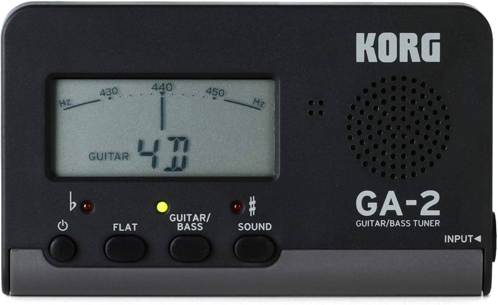 Accordeur chromatique Korg GA‑2 pour guitare et basse