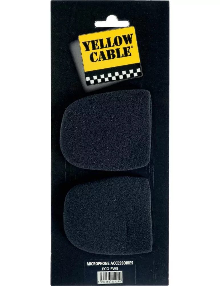 Bonnettes micro en mousse Yellow Cable ECO FW5 (lot de 2)