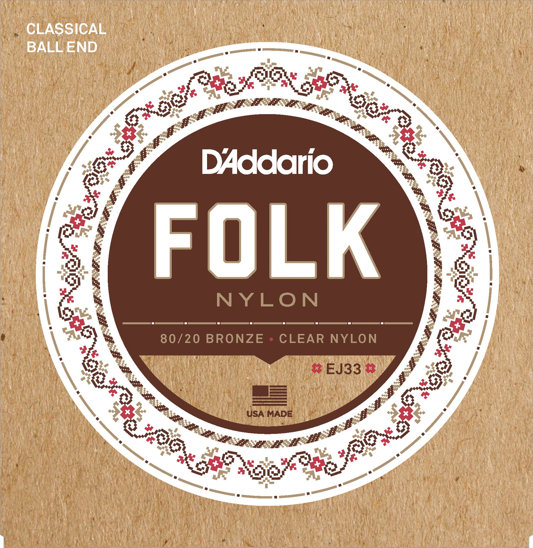 DAddario EJ33 FOLK NYLON