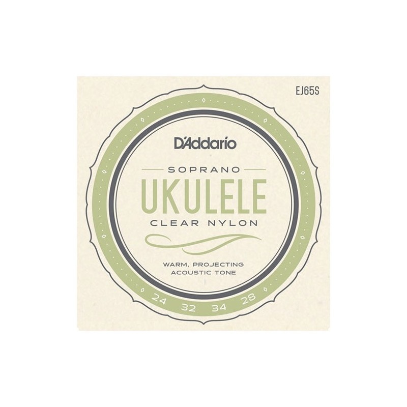 DAddario EJ65S nylon ukulélé soprano 
