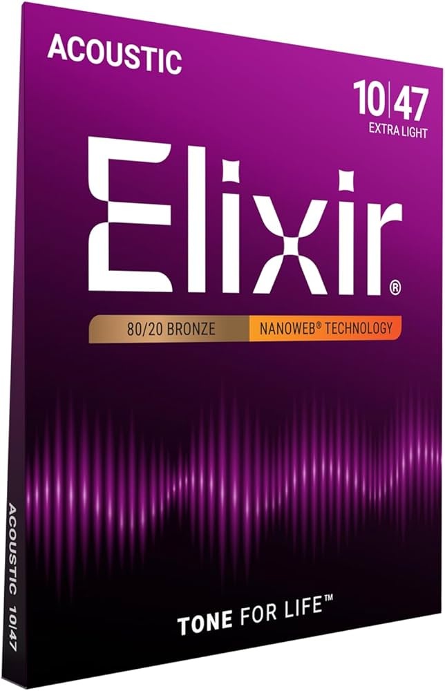 ELIXIR ACOUSTIC NANOWEB 80/20 BRONZE 10‑47