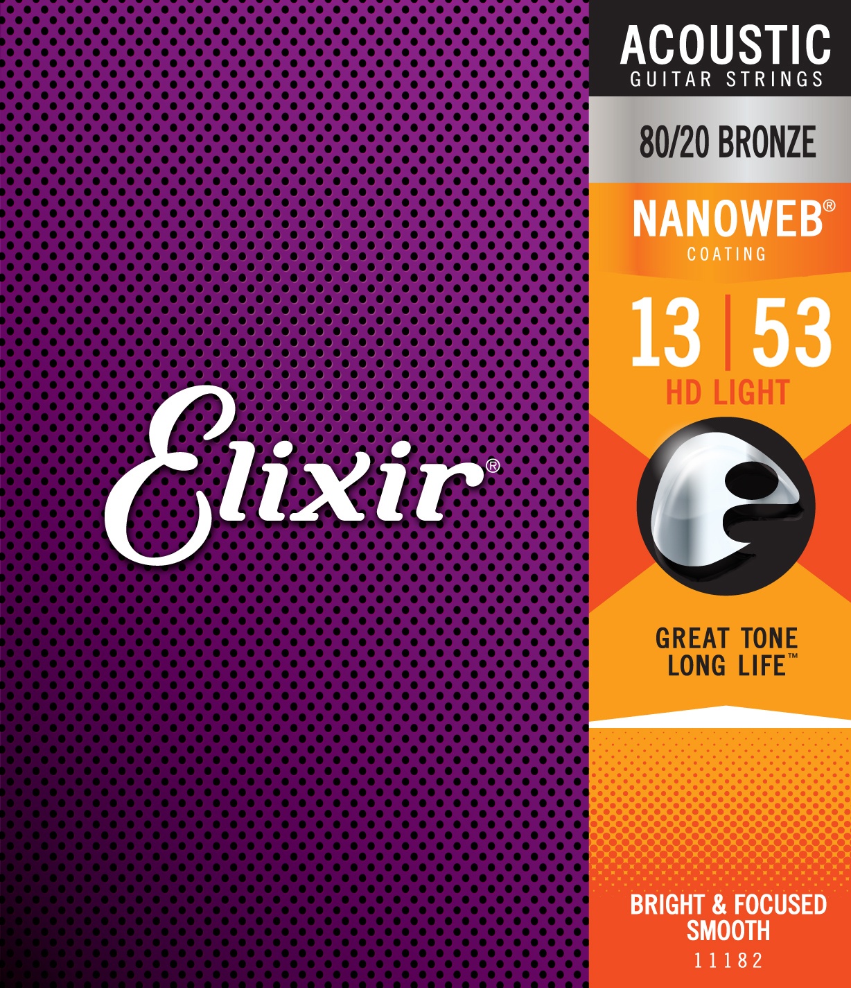 ELIXIR ACOUSTIC NANOWEB 80/20 BRONZE 13-53 CEL 11182