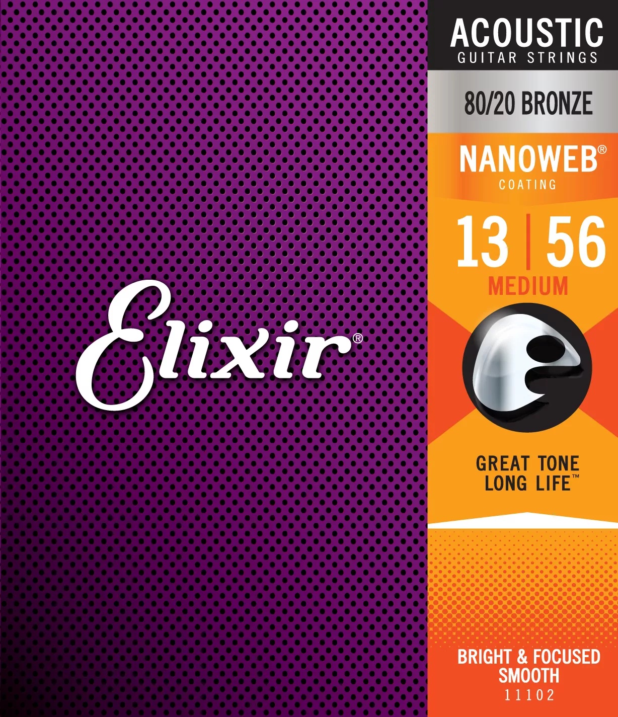ELIXIR ACOUSTIC NANOWEB 80/20 BRONZE 13-56 CEL 11102