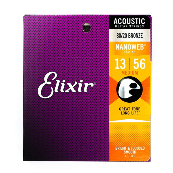 ELIXIR ACOUSTIC NANOWEB 80/20 BRONZE 13-56 CEL 11102