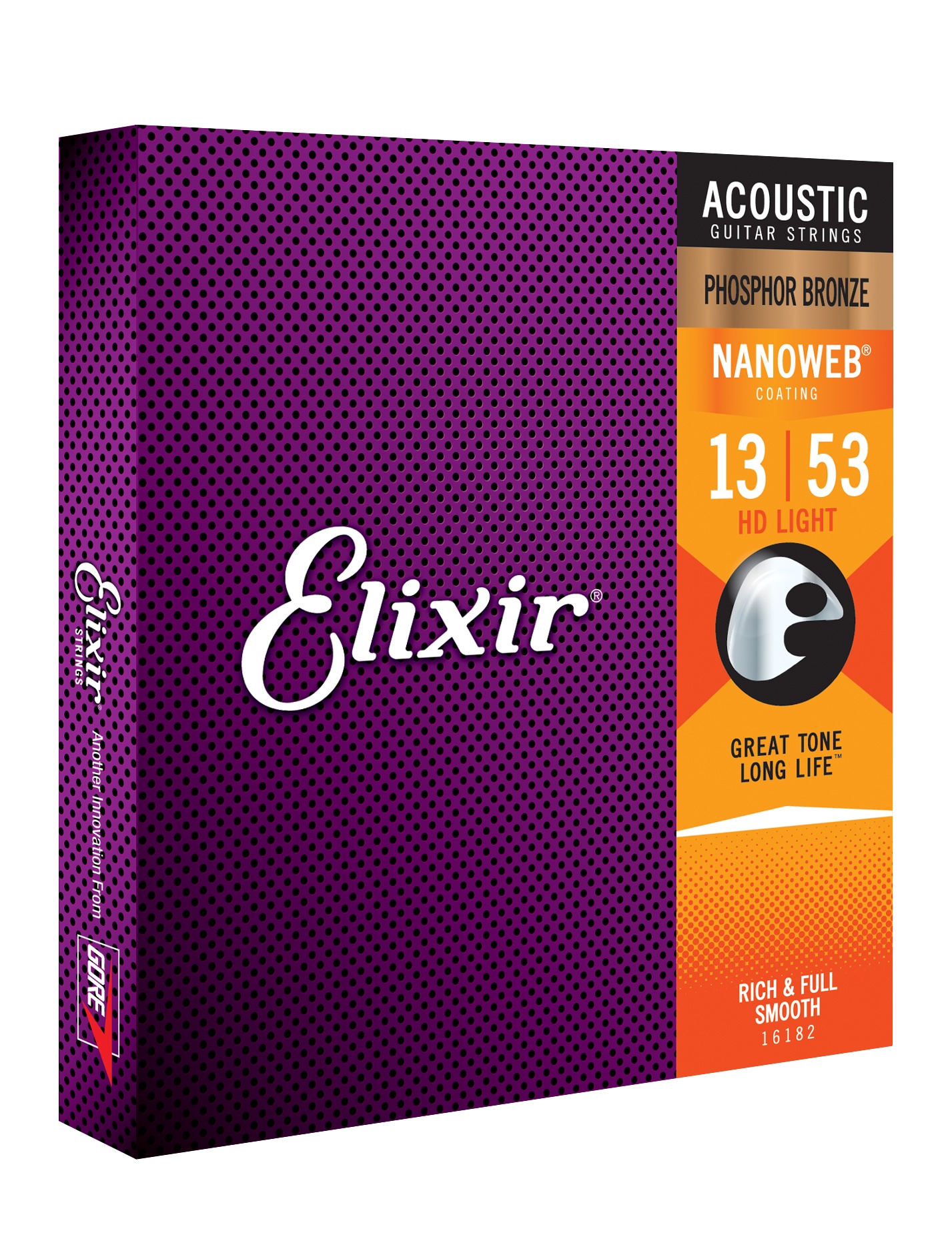 ELIXIR ACOUSTIC NANOWEB PHOSPHOR BRONZE 013‑053 CEL 16182