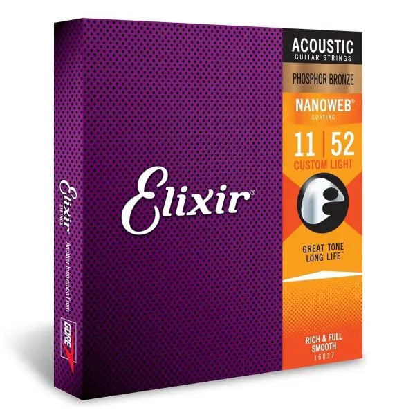 ELIXIR ACOUSTIC NANOWEB PHOSPHOR BRONZE 12‑56 CEL 16077