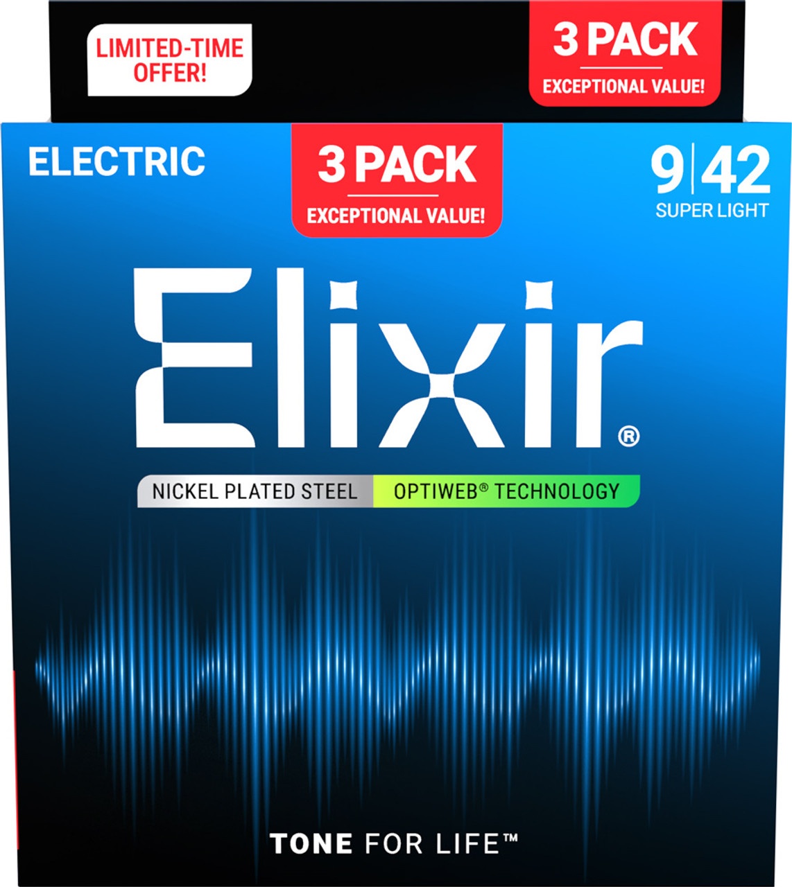 ELIXIR ELECTRIC OPTIWEB 3 PACK 9‑42