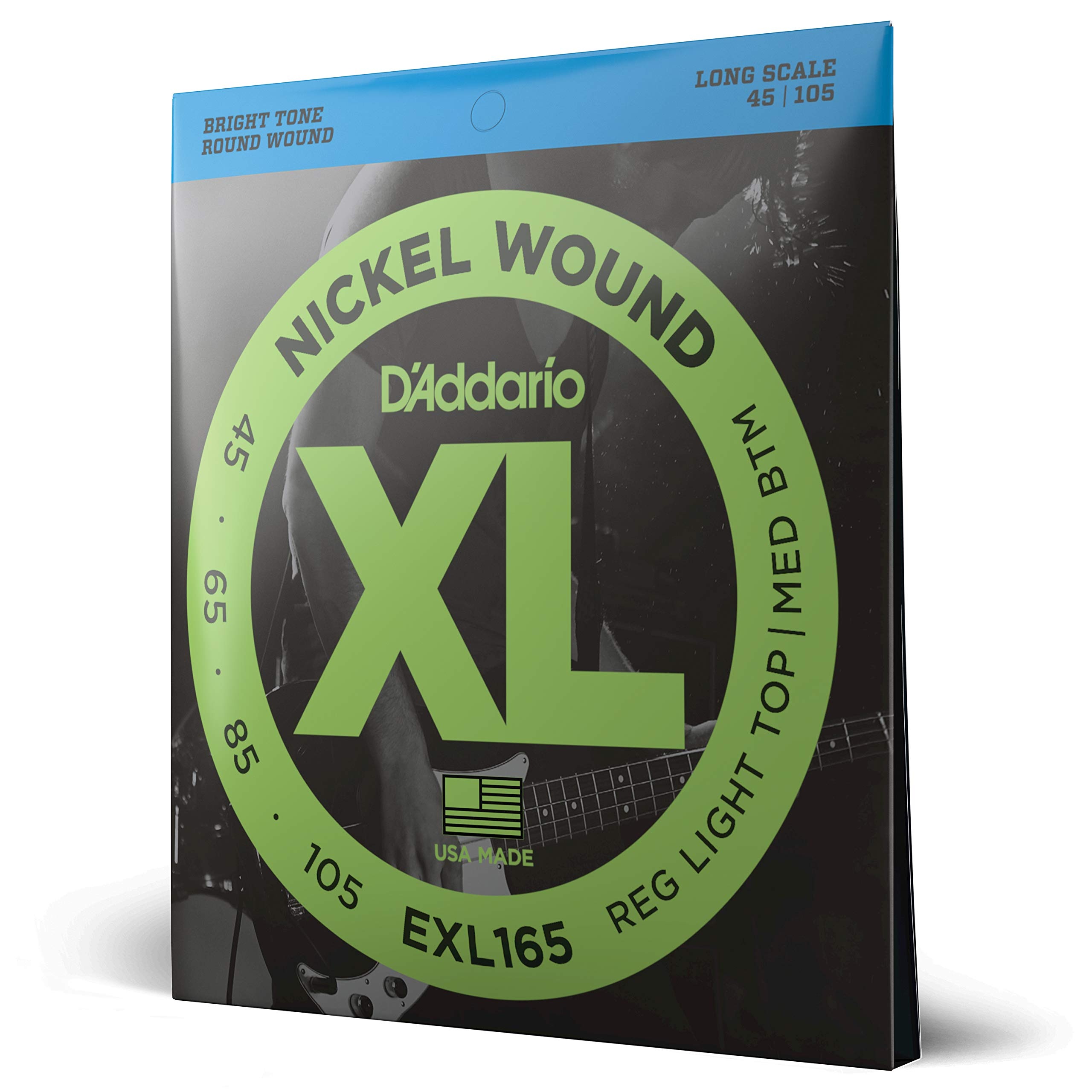 Ensemble de cordes pour basse EXL165 D’Addario (hybride Nickel XL)