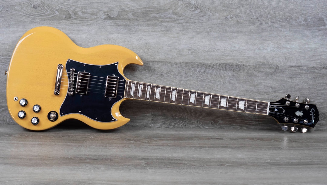 Epiphone SG Standard TV Yellow (avec housse gig bag premium)