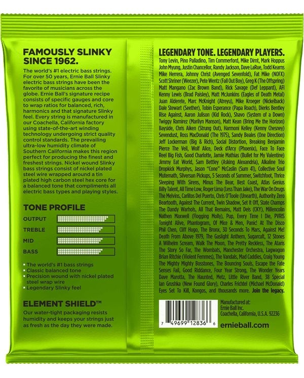 Ernie Ball Regular Slinky 5 cordes (45-130) 2836