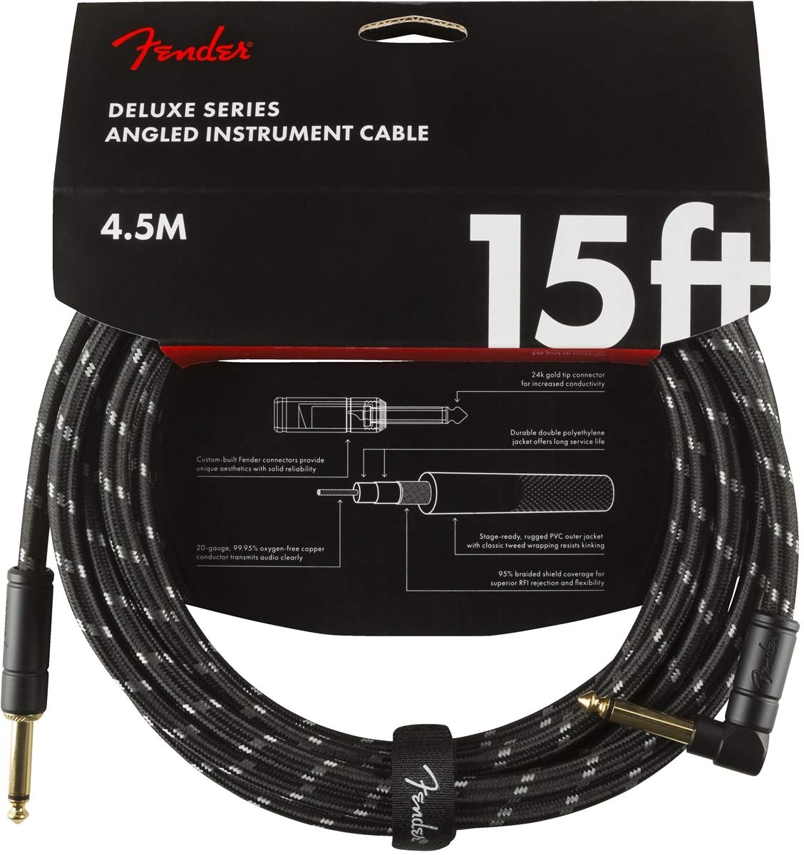 FENDER DELUXE 15’ INST CABLE BTWD 4,5M