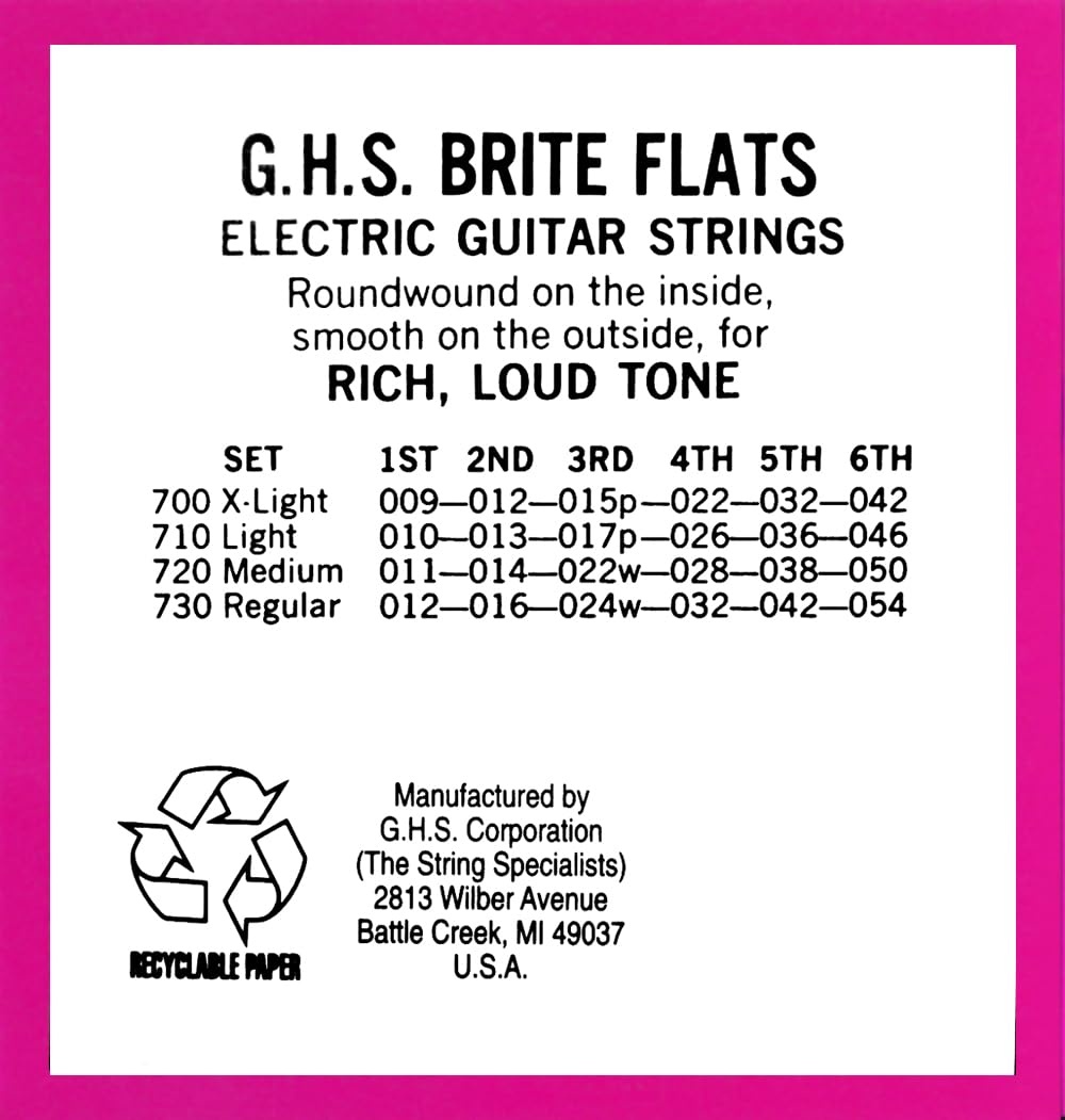 GHS Brite Flats Extra Light 9-42 FILE PLAT