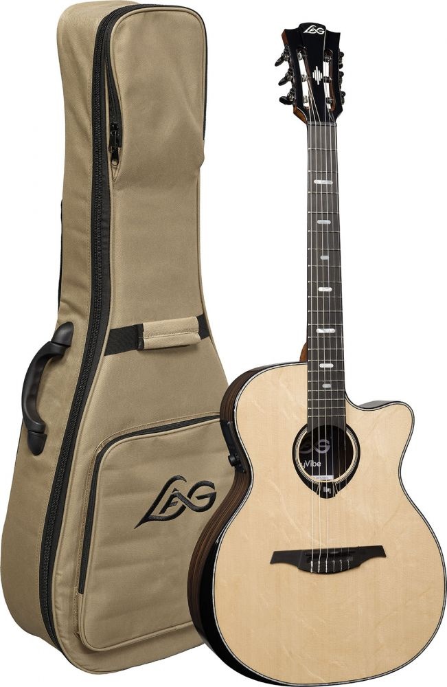Lâg HyVibe 50ACE Auditorium Cutaway Smart Guitar