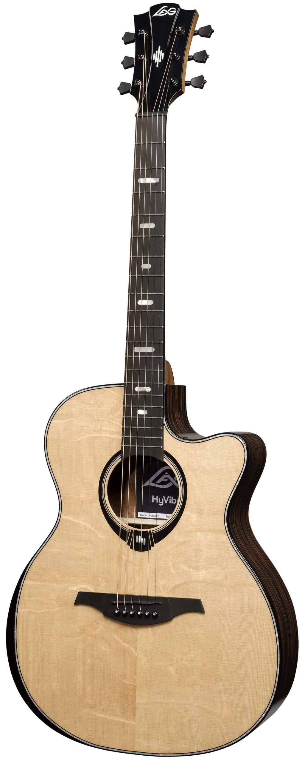 Lâg HyVibe 50ACE Auditorium Cutaway Smart Guitar