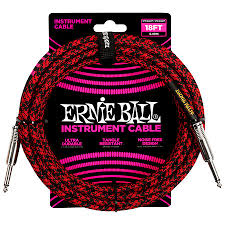 Câble instrument Ernie Ball 6396 Jack/jack 5,5 m rouge et noir