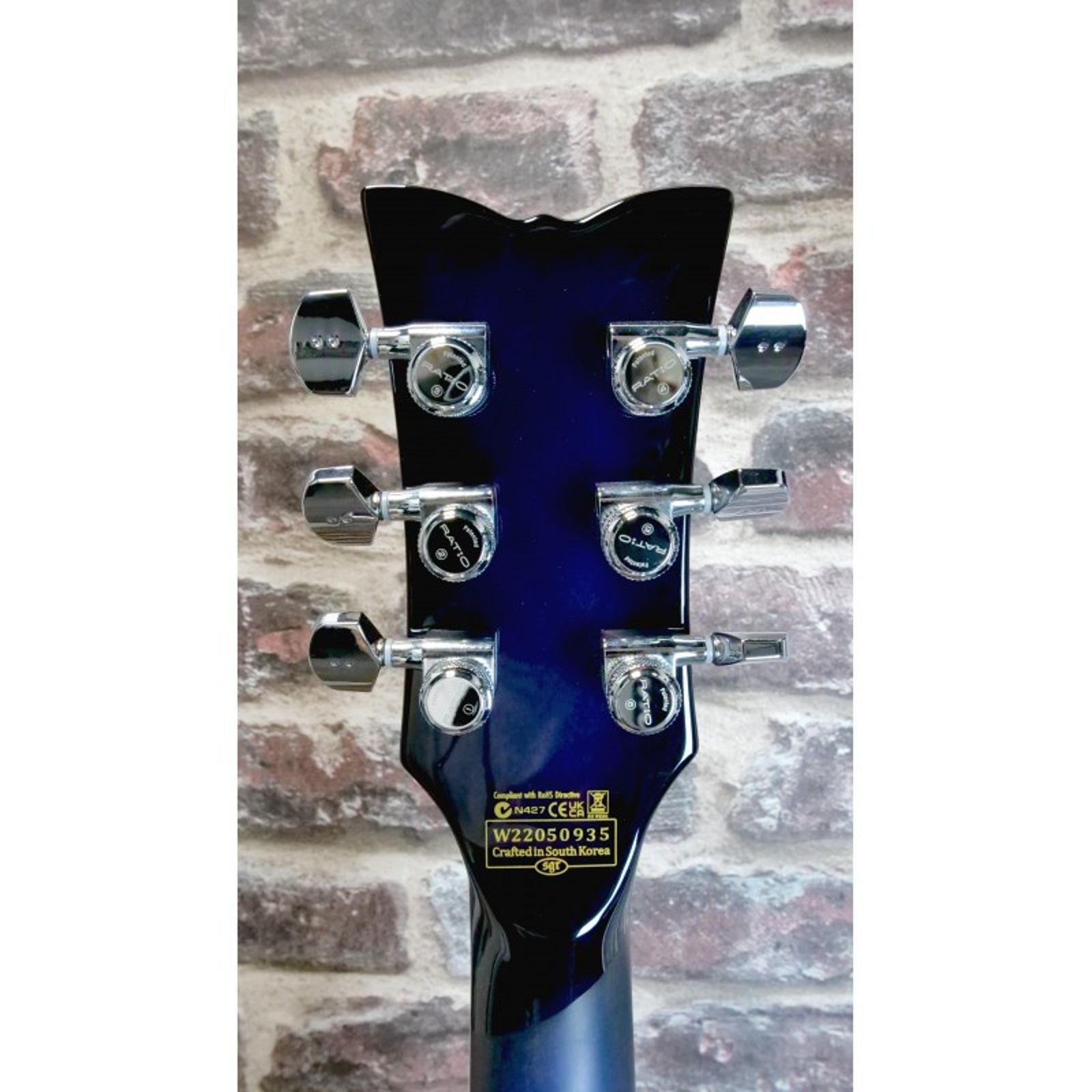 Schecter Solo‑II Supreme (See‑Thru Blue Burst)