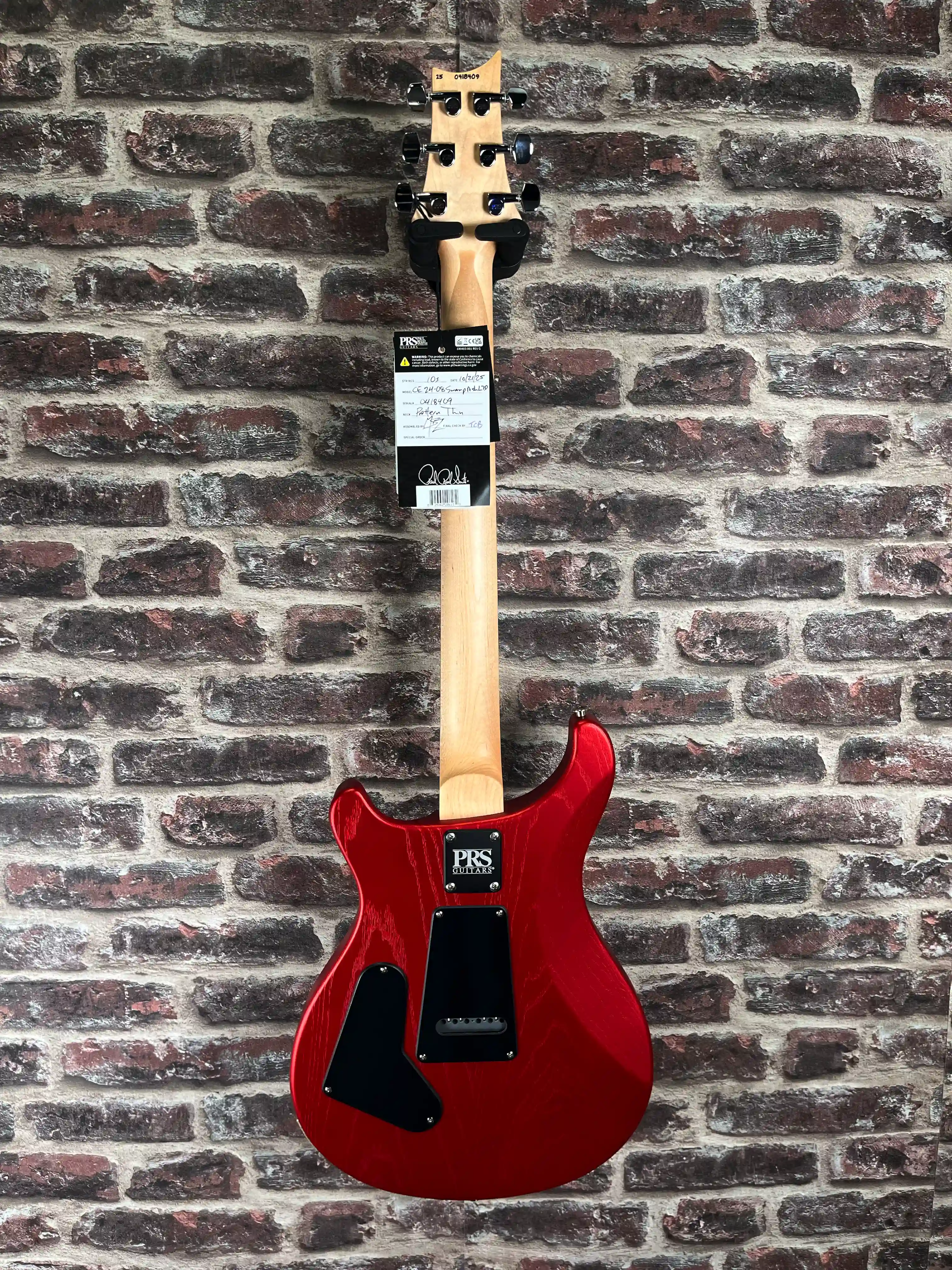 PRS CE 24‑08 Swamp Ash édition limitée Red Apple Metallic