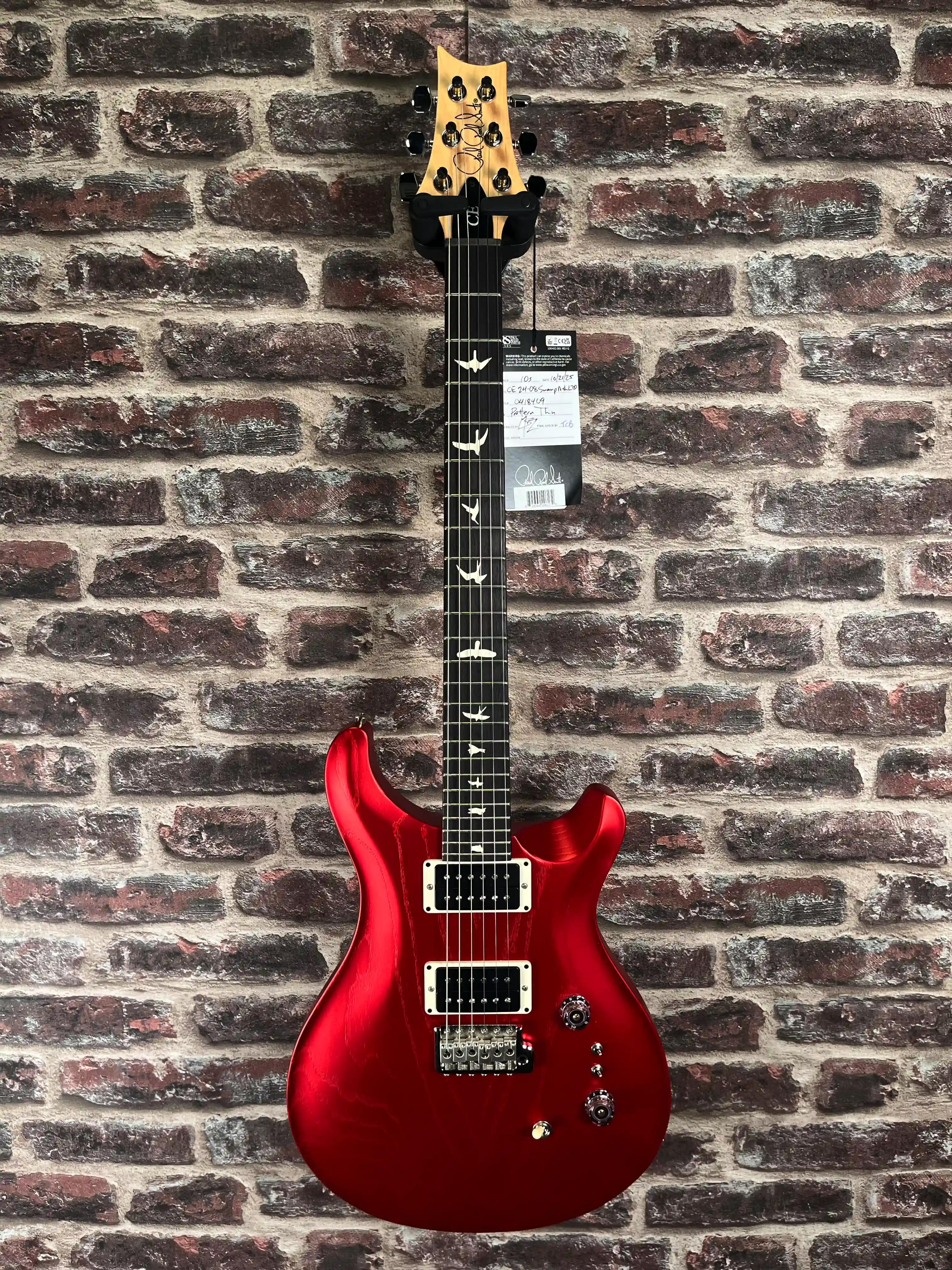 PRS CE 24‑08 Swamp Ash édition limitée Red Apple Metallic