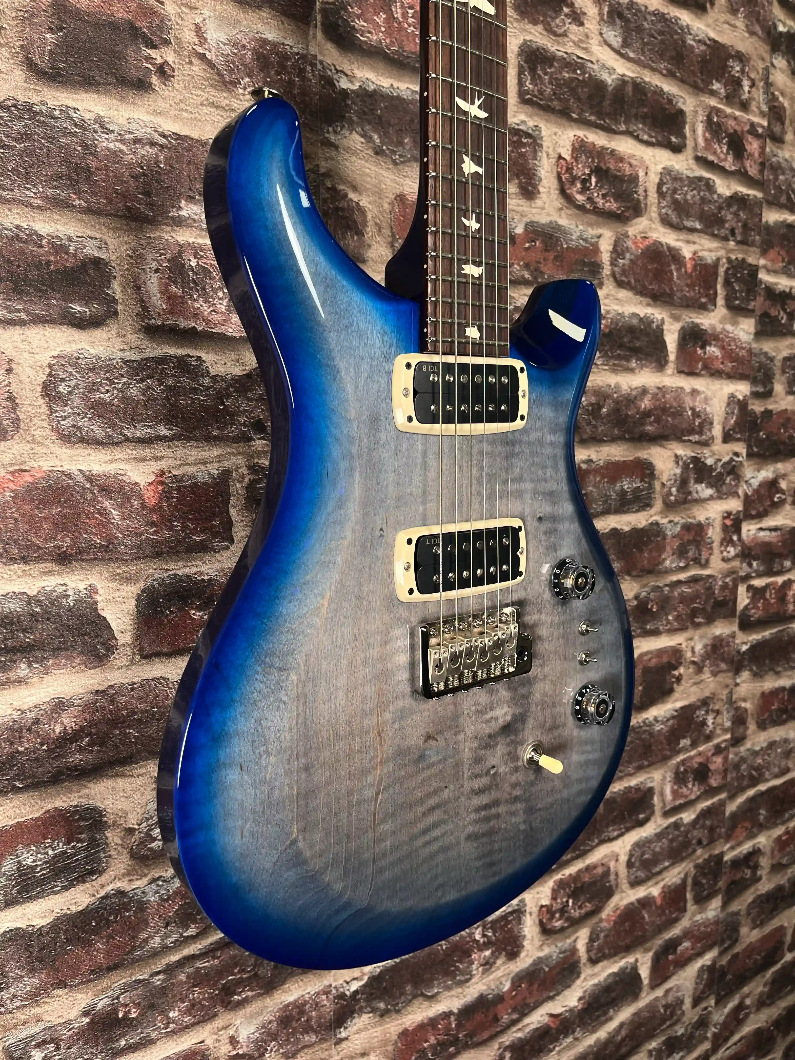 PRS S2 Custom 24‑08 Faded Gray Black Blue Burst