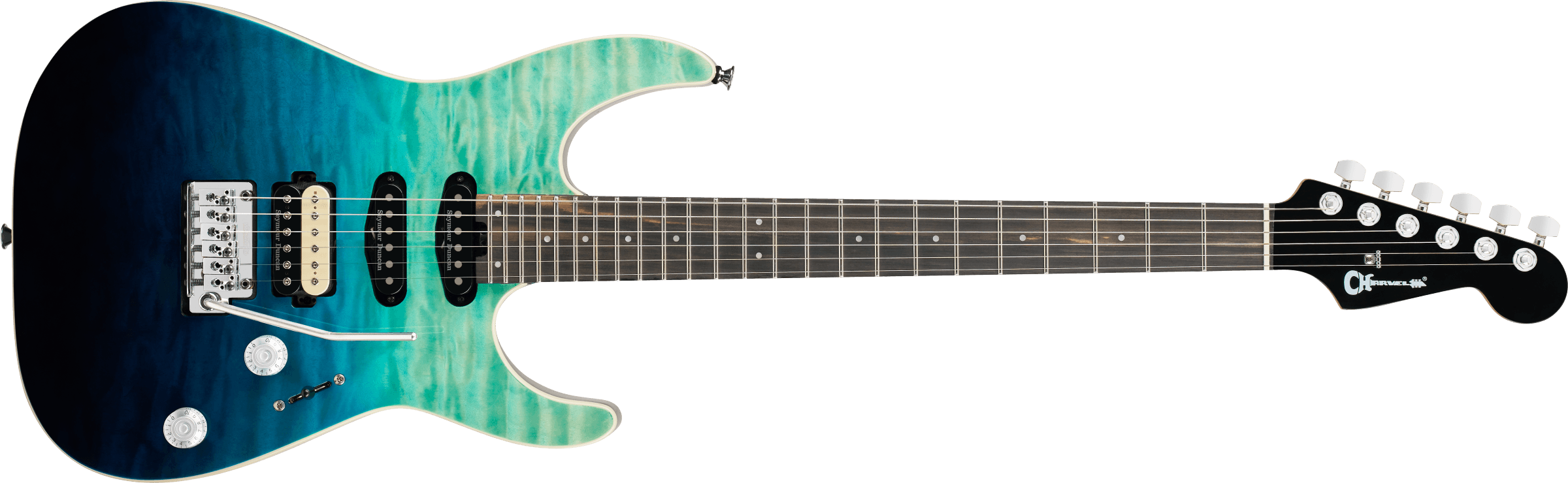 Charvel Pro-Mod Plus Dinky DK24 HSS 2PT QM BLUE CURAÇAO