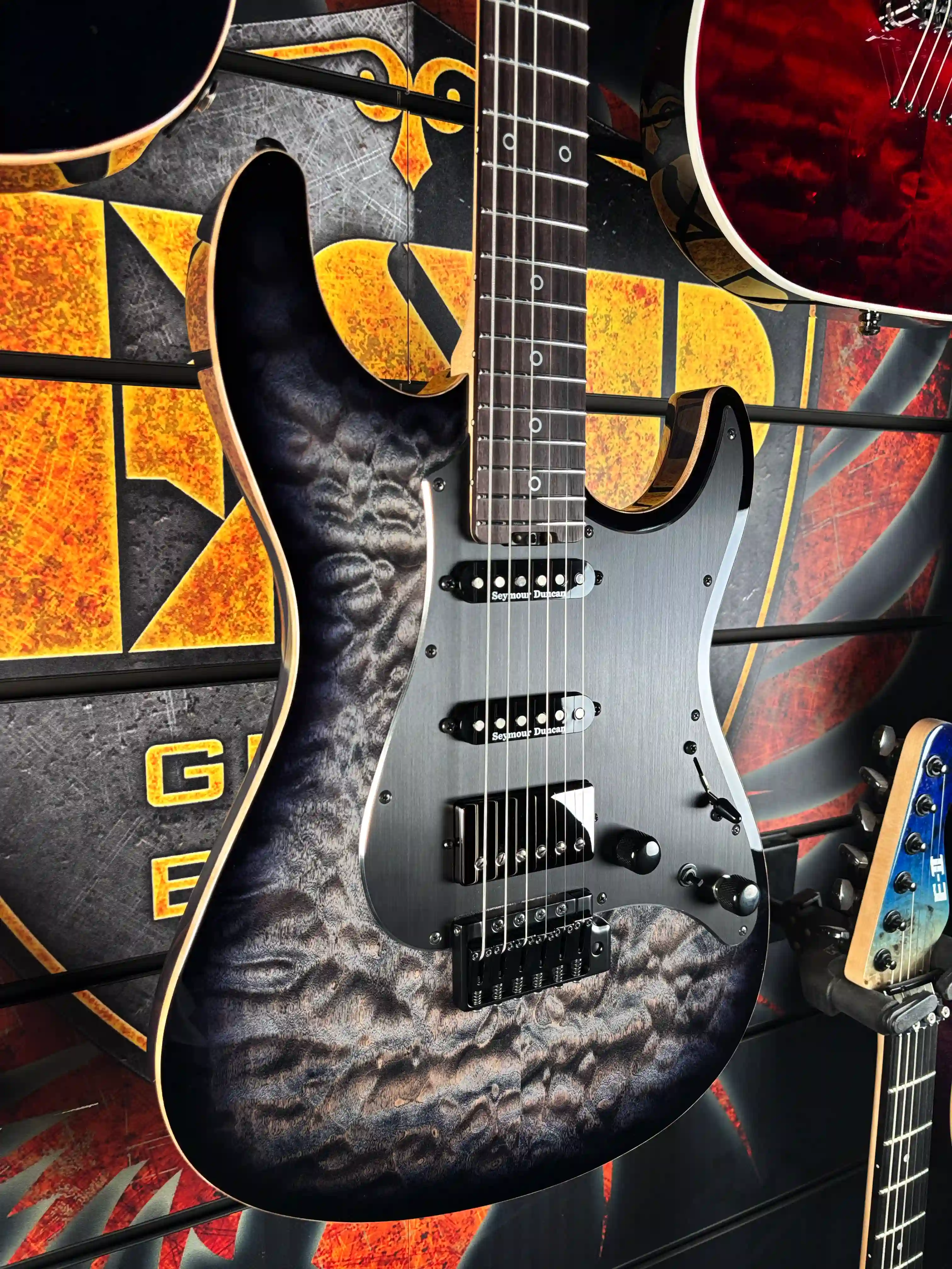 ESP Snapper CTM/QM 20th Anniversary See Thru Black Sunburst