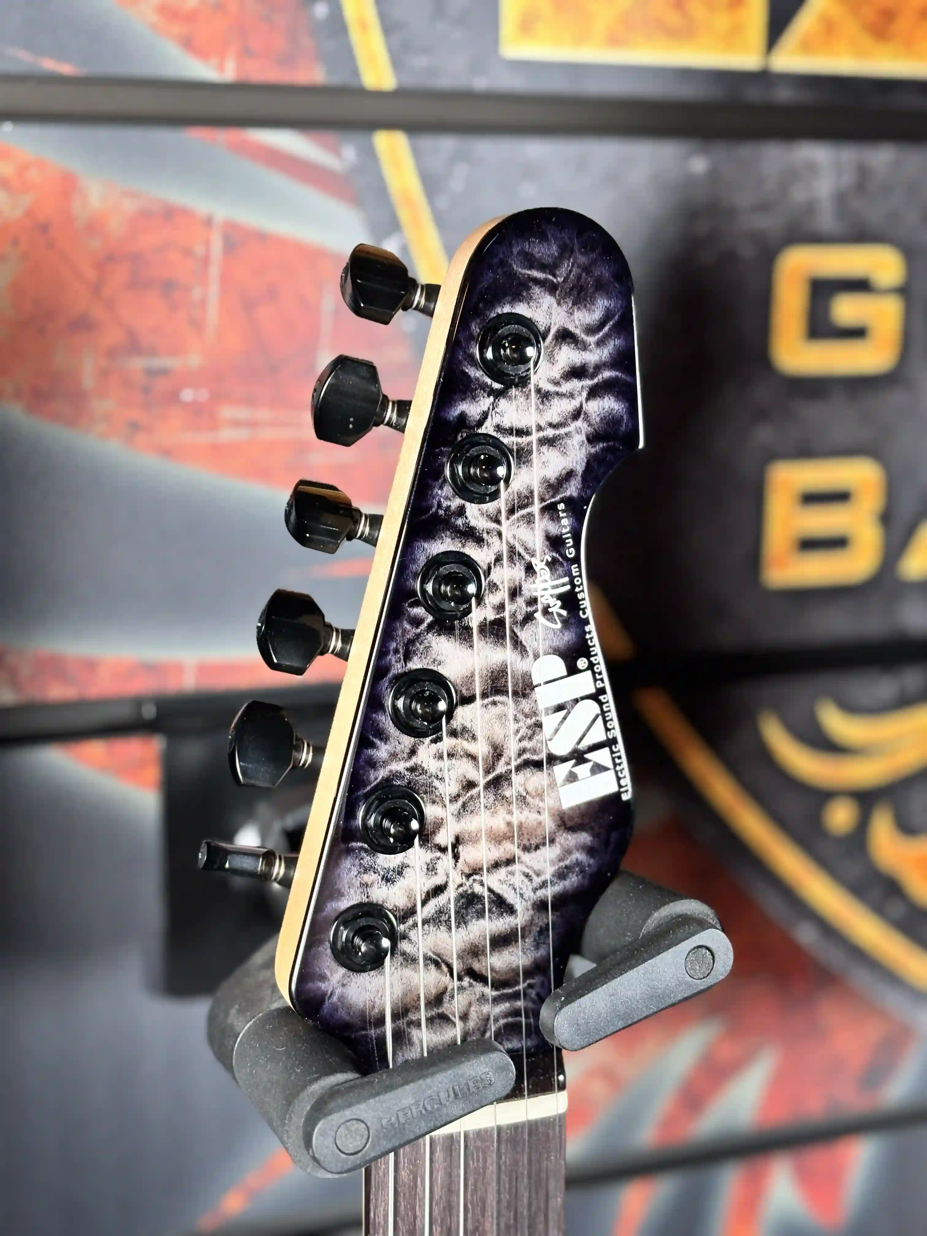 ESP Snapper CTM/QM 20th Anniversary See Thru Black Sunburst