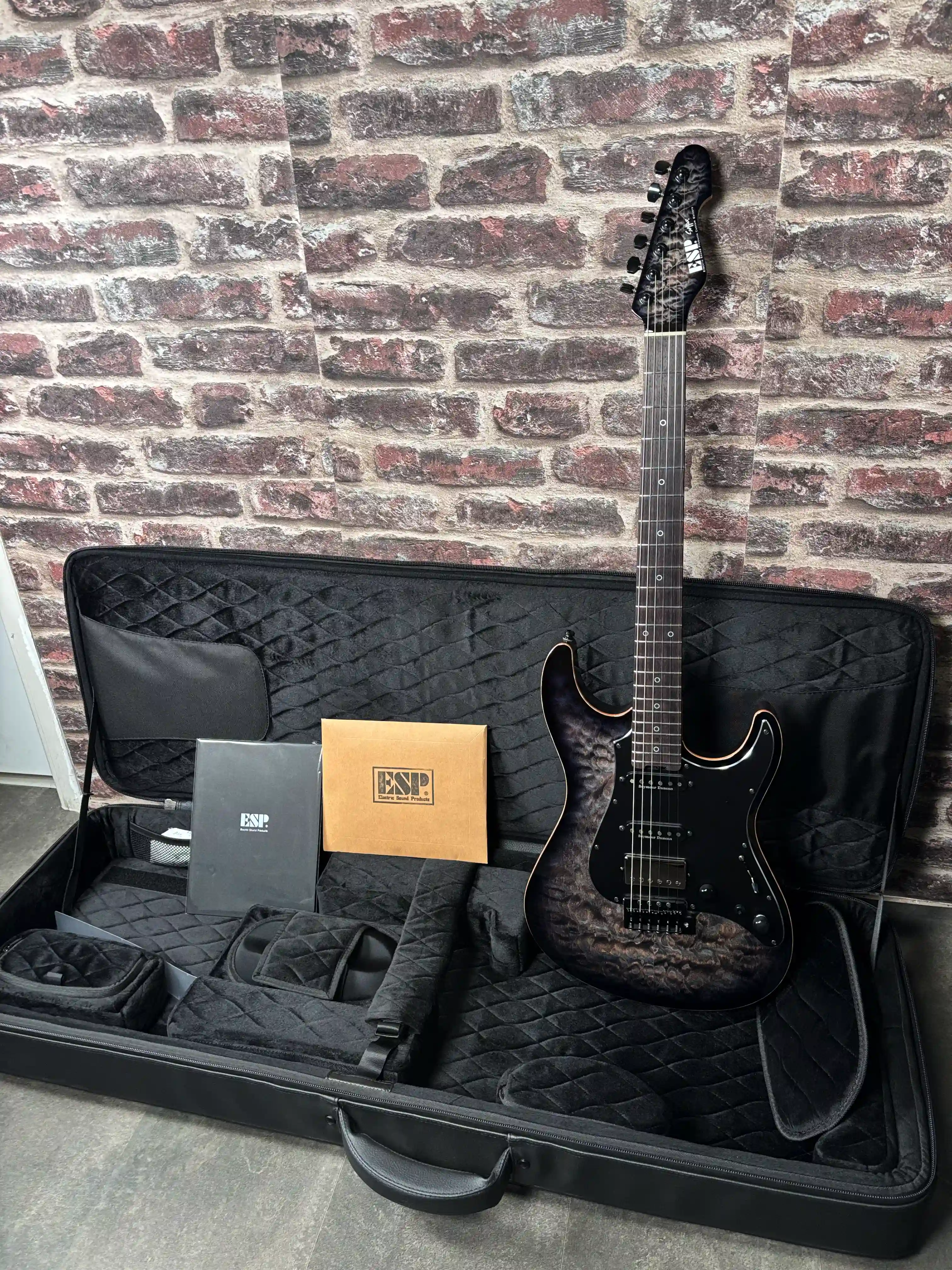 ESP Snapper CTM/QM 20th Anniversary See Thru Black Sunburst