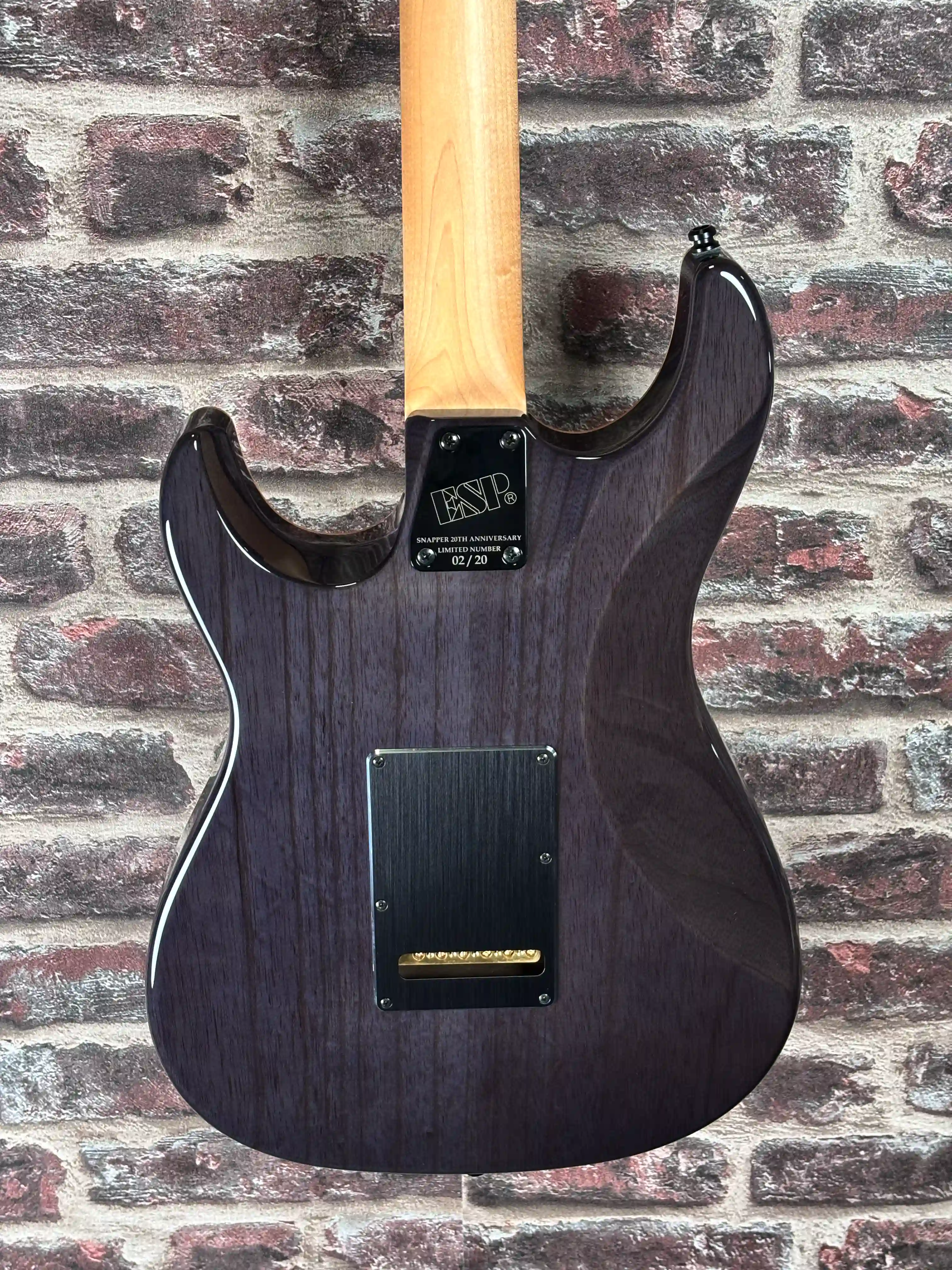 ESP Snapper CTM/QM 20th Anniversary See Thru Black Sunburst