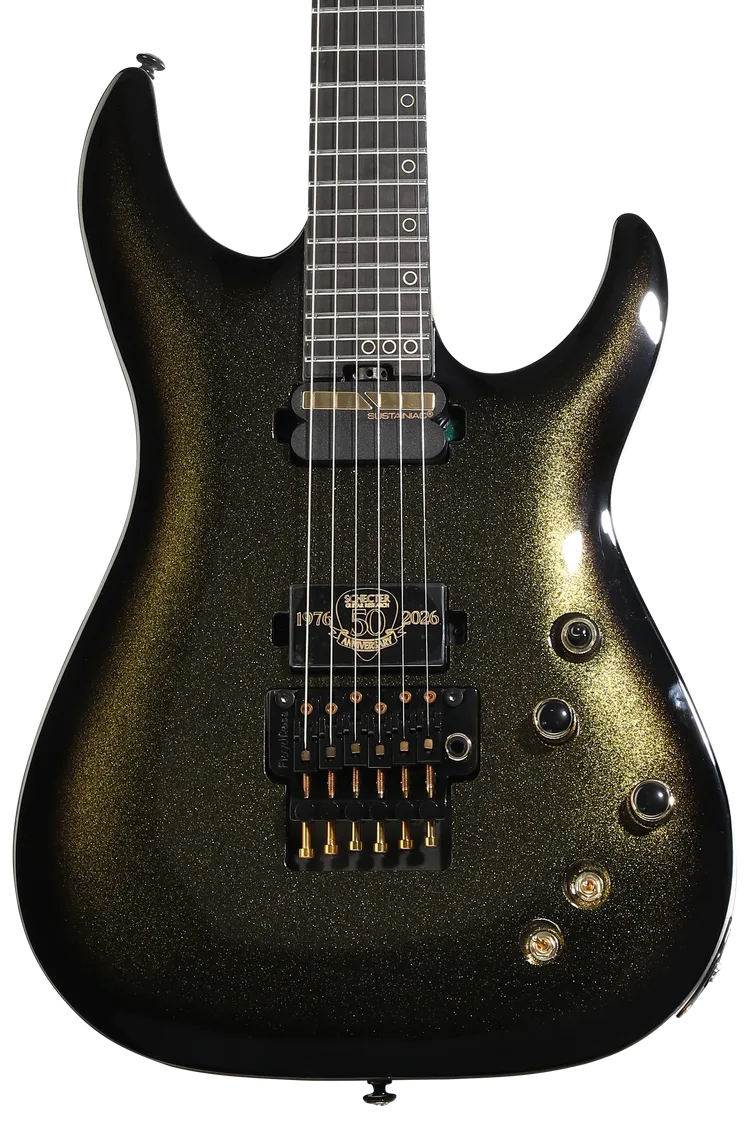 Schecter C‑1 FR‑S 50th Anniversary Gold Burst