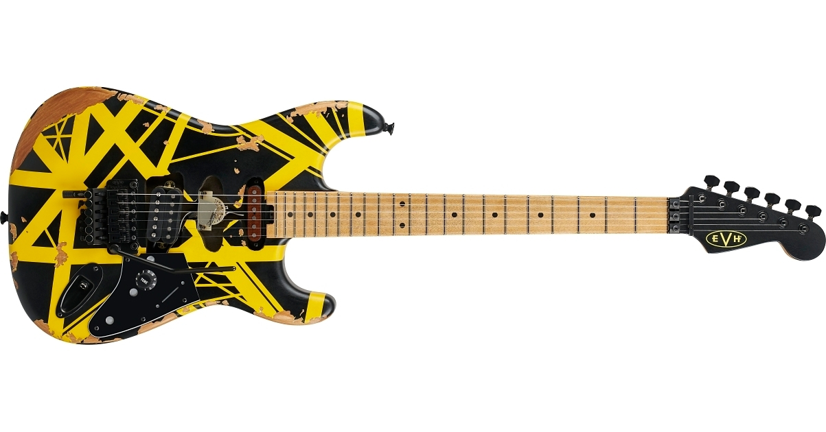 EVH Limited Edition Frankie Black/Yellow Distressed