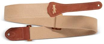 Sangle Taylor GS Mini en coton couleur tan avec boucle ambre