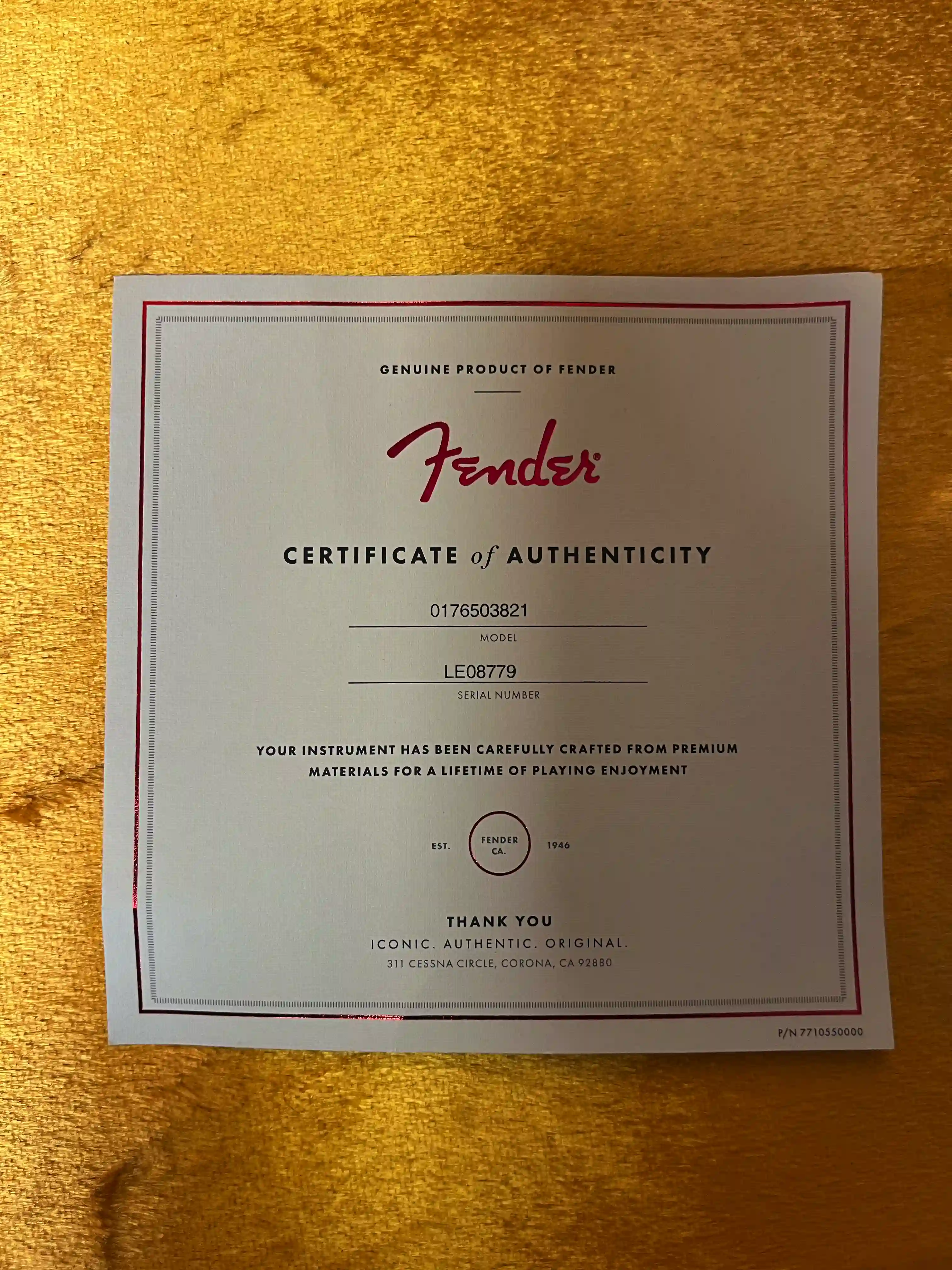 Fender Rarities Flame Koa Top Stratocaster OCCASION