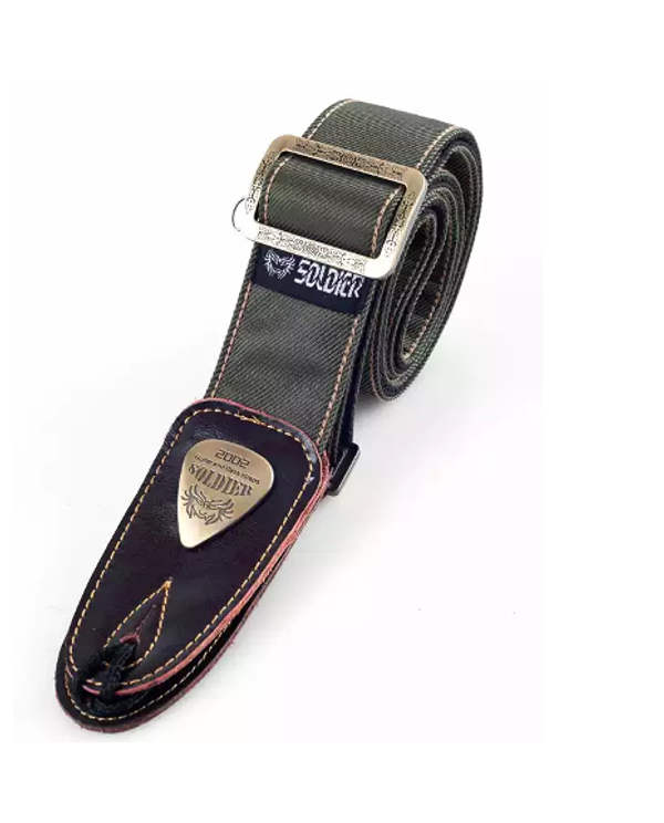 Sangle Luxe Jean Tissé Vert Armée