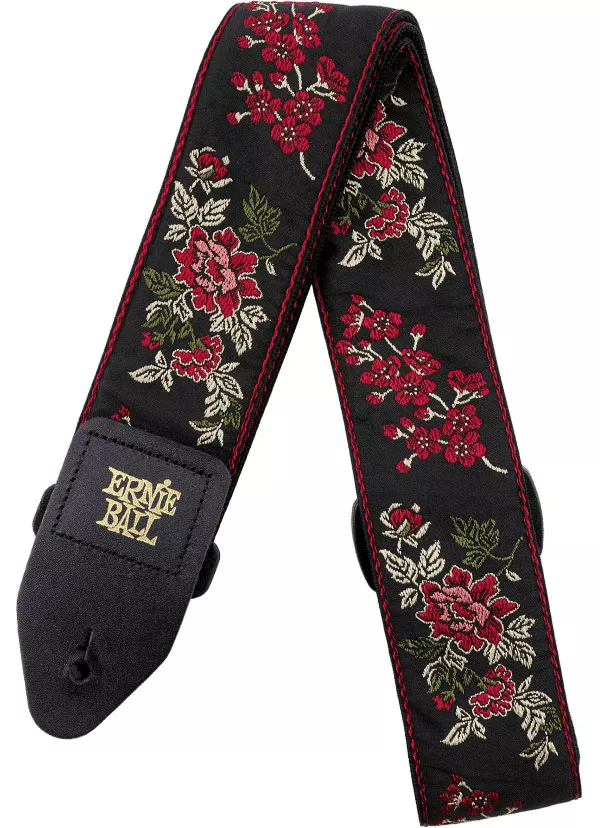 Sangle jacquard Ernie Ball Red Rose