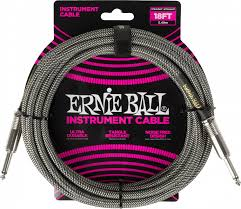 Câble instrument tressé Ernie Ball Silver Fox 5,5 m