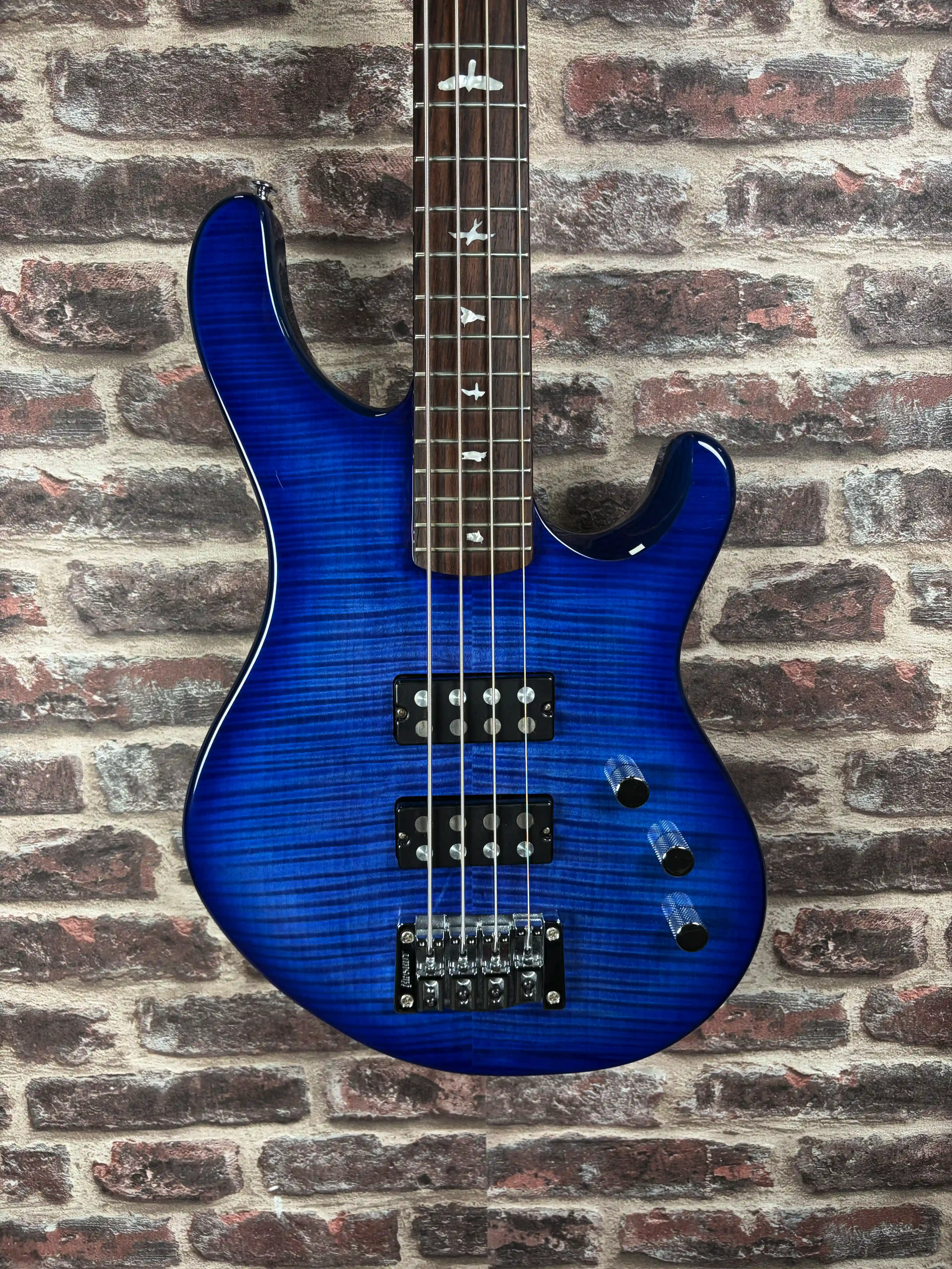 PRS SE Kingfisher Bass Faded Blue Wrap Around Burst OCCASION