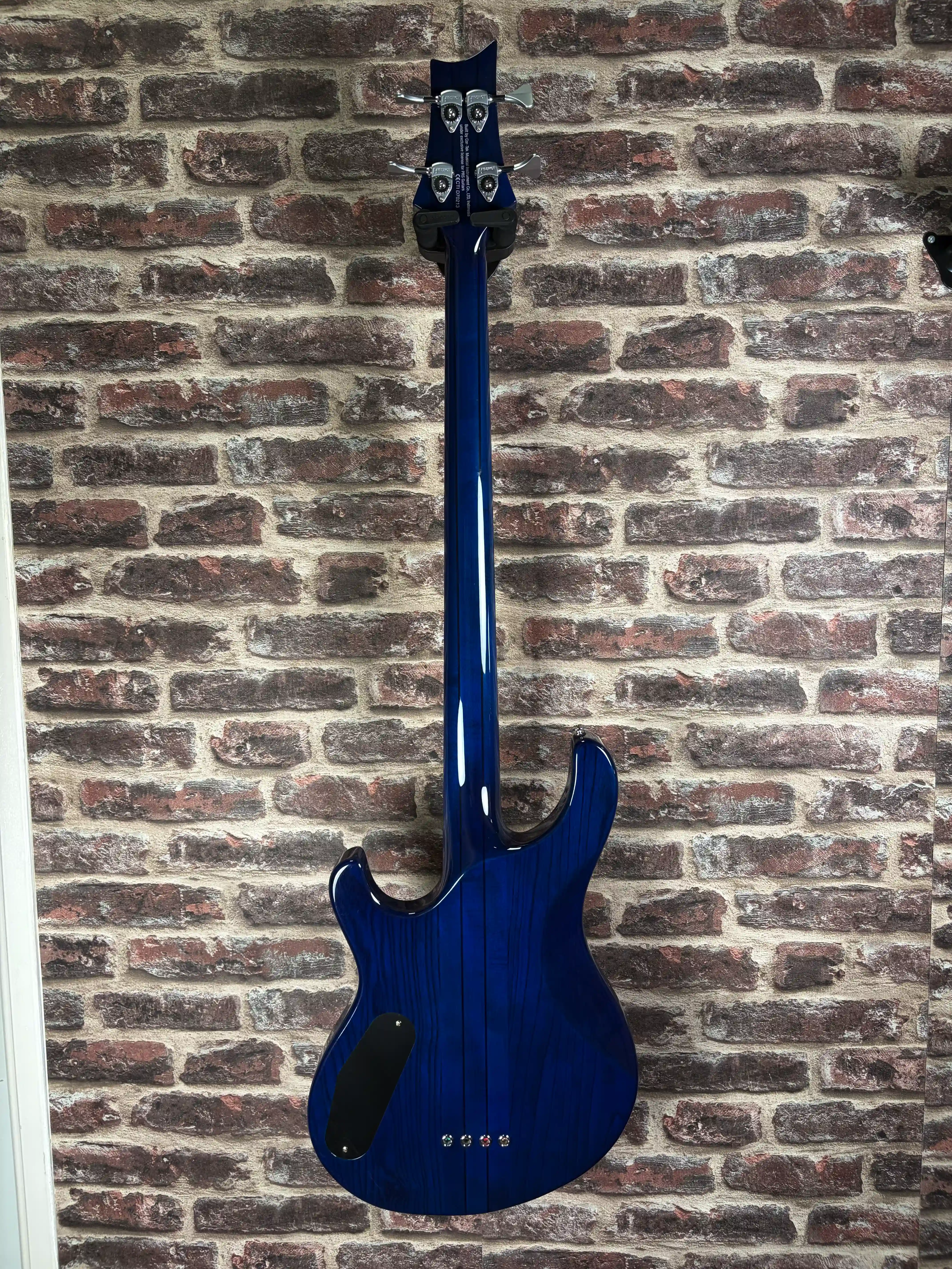 PRS SE Kingfisher Bass Faded Blue Wrap Around Burst OCCASION