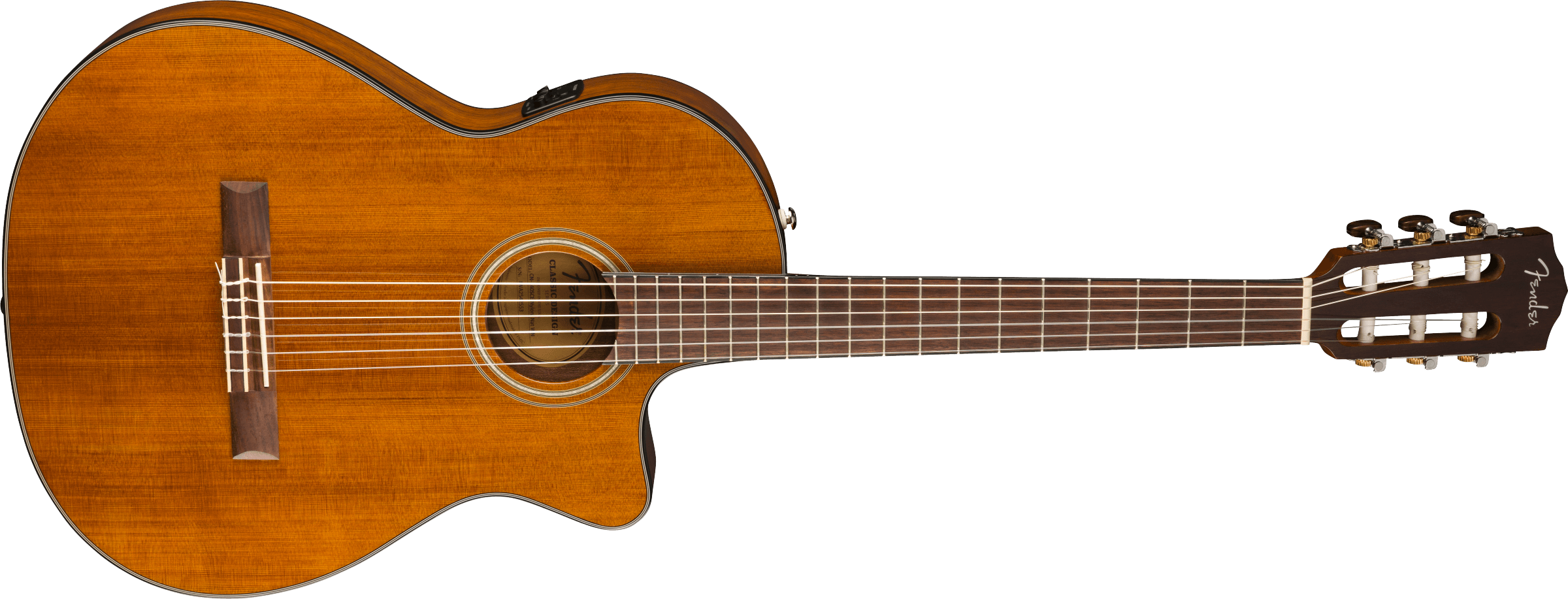 Fender CN‑140SCE Nylon Thinline Natural avec étui rigide