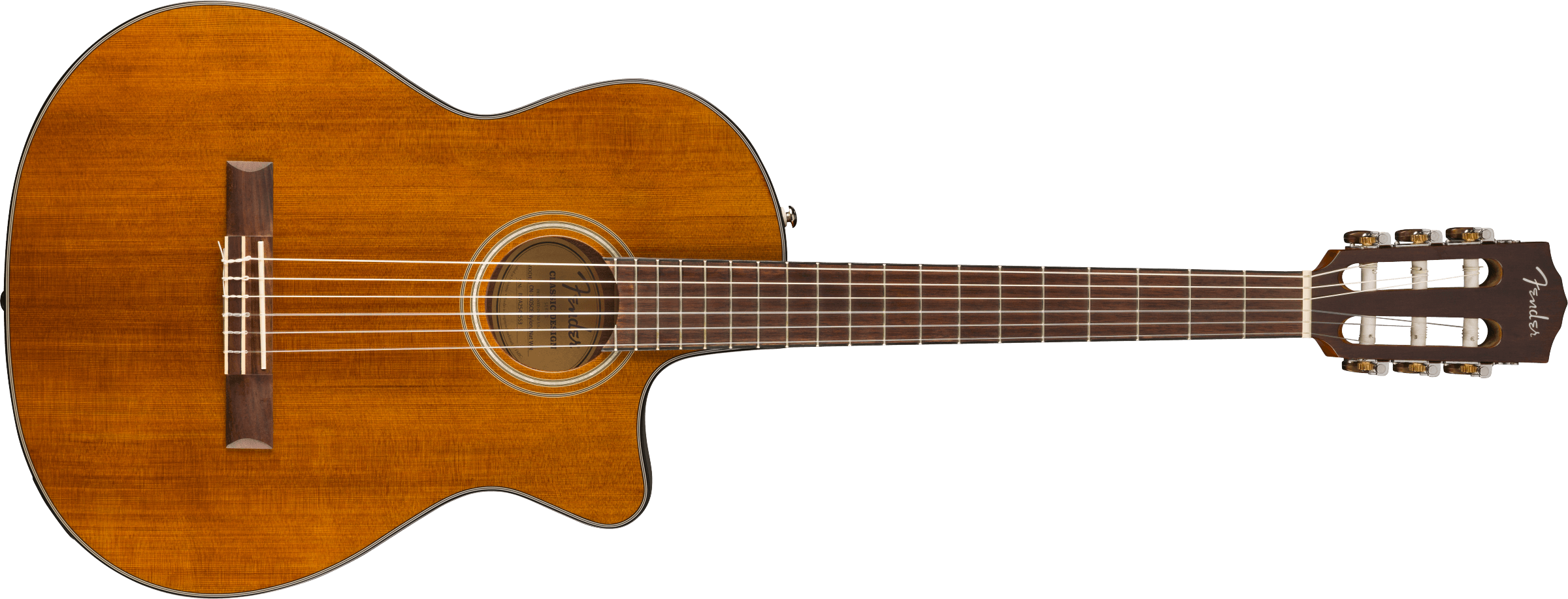 Fender CN‑140SCE Nylon Thinline Natural avec étui rigide