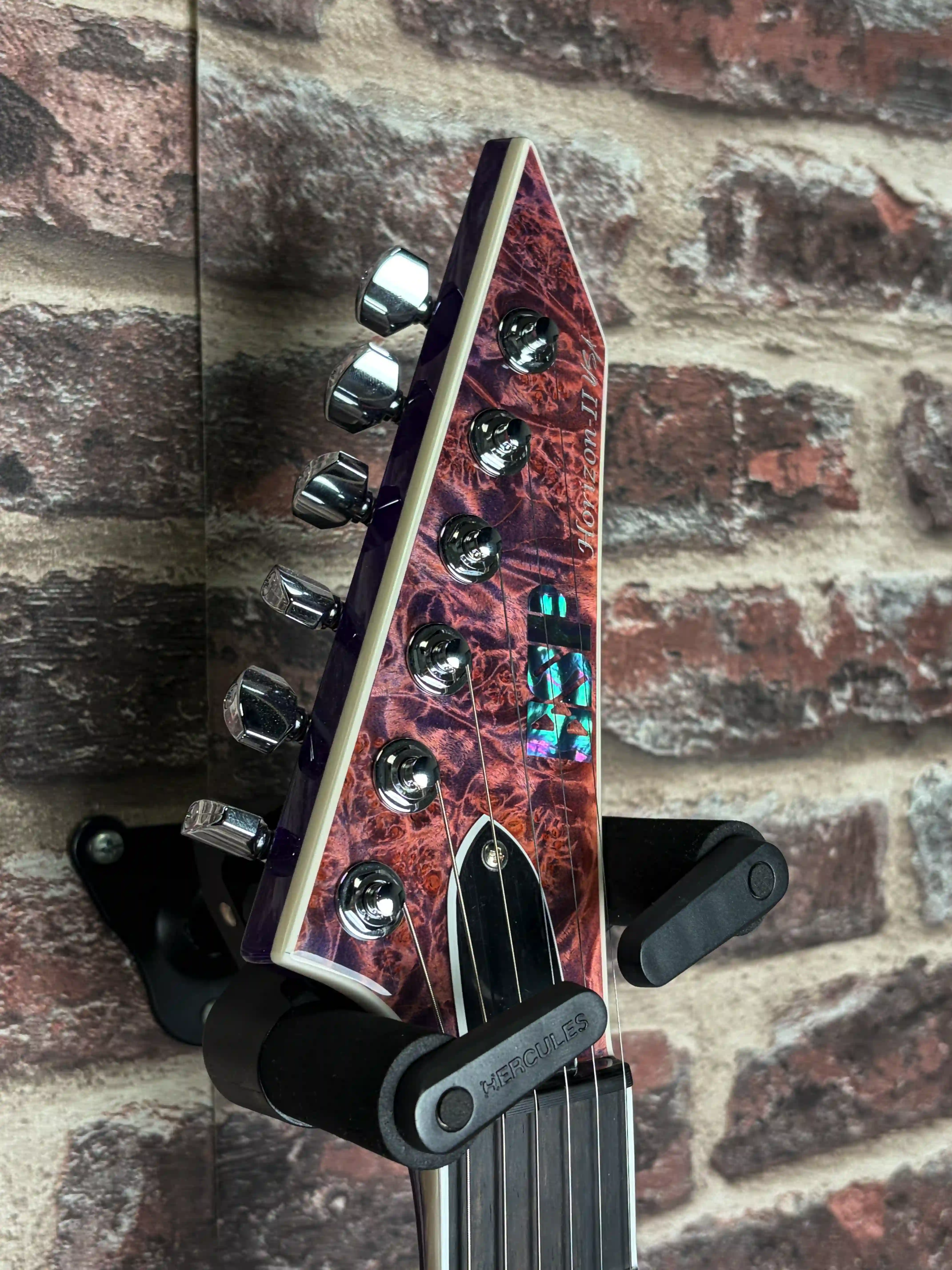 ESP USA Horizon II Limited Edition Burl Maple Rose Carmine #6/12