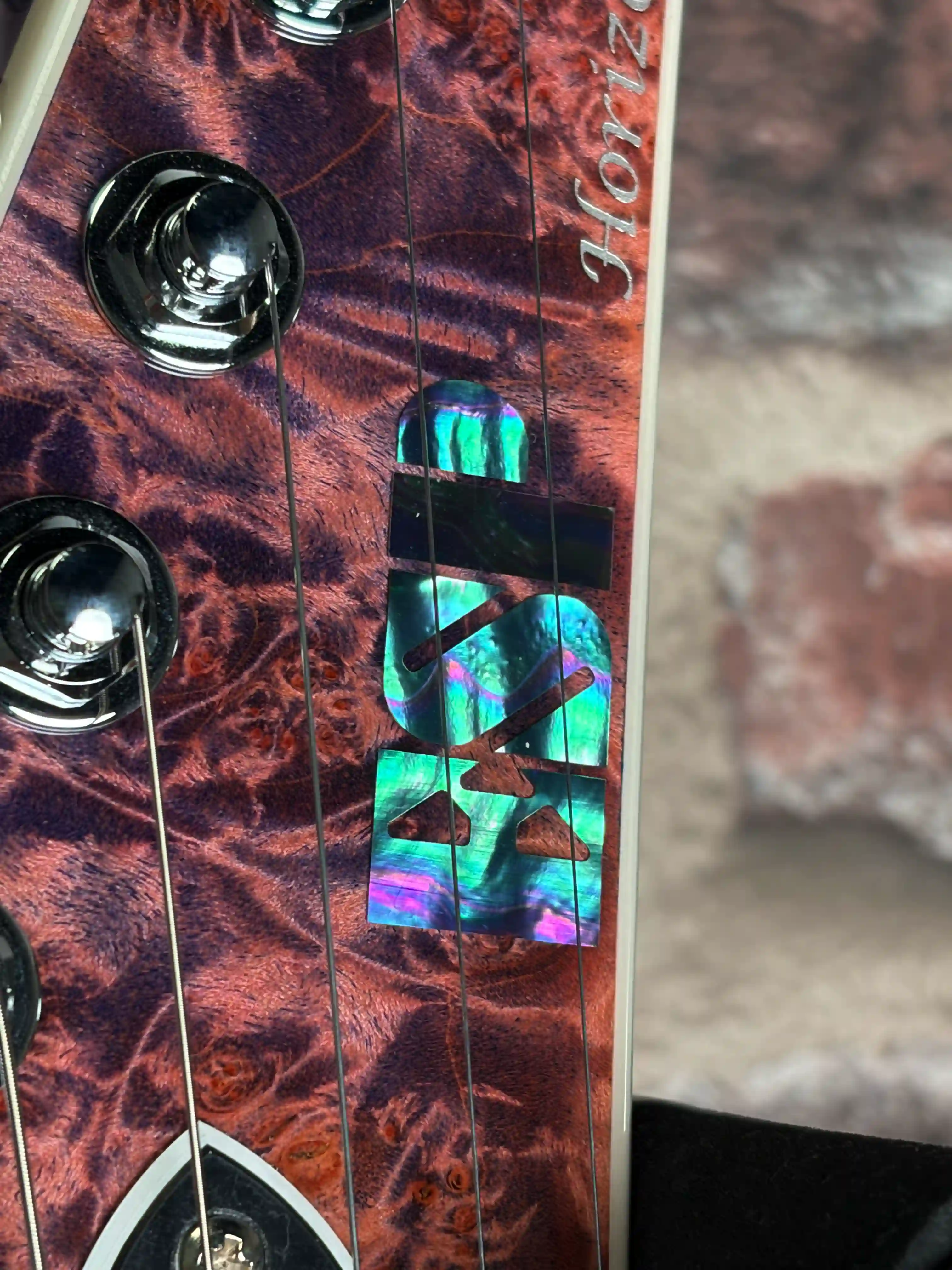 ESP USA Horizon II Limited Edition Burl Maple Rose Carmine #6/12