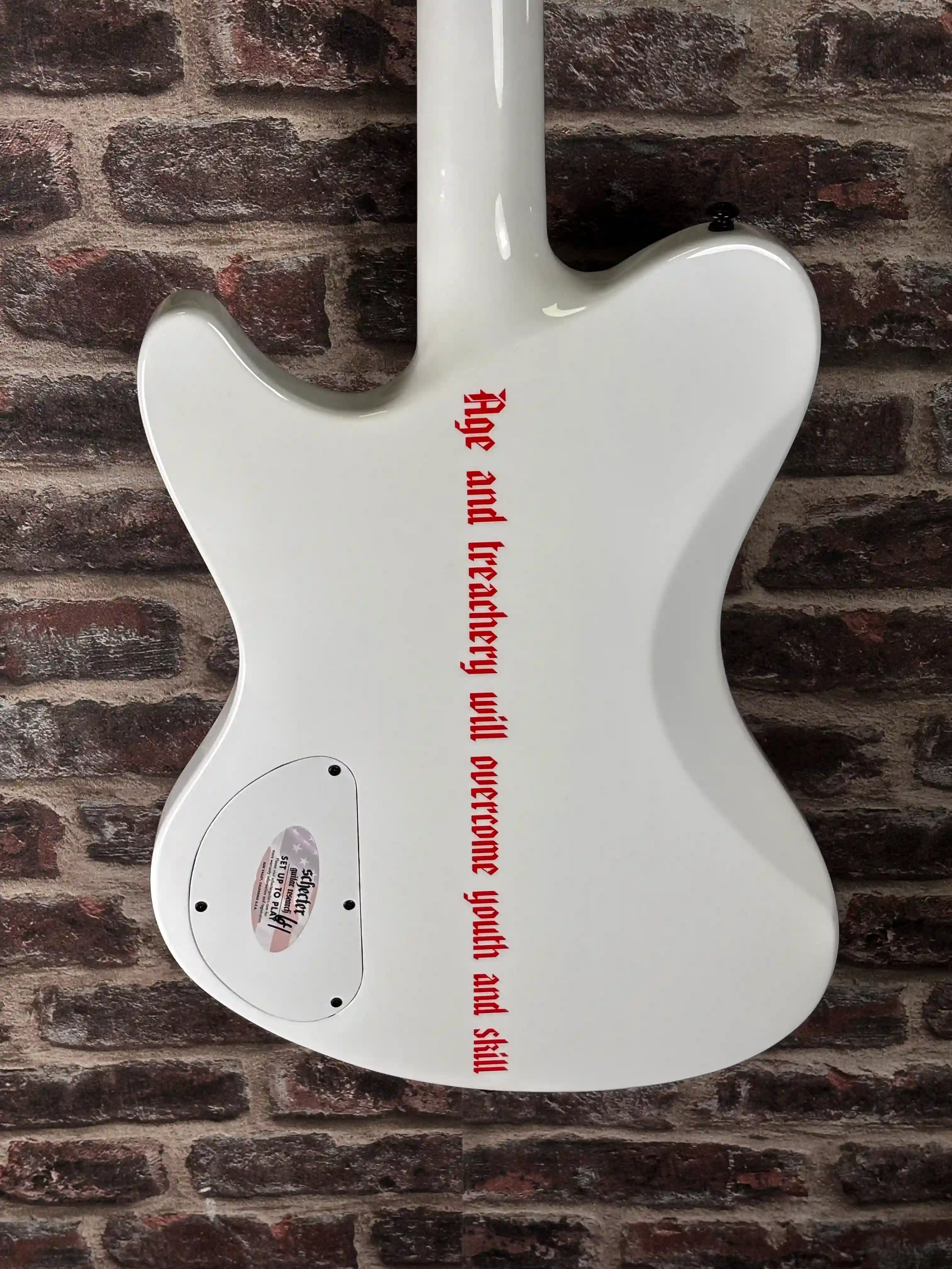 Schecter Simon Gallup Ultra Spitfire Gloss White STOCK B