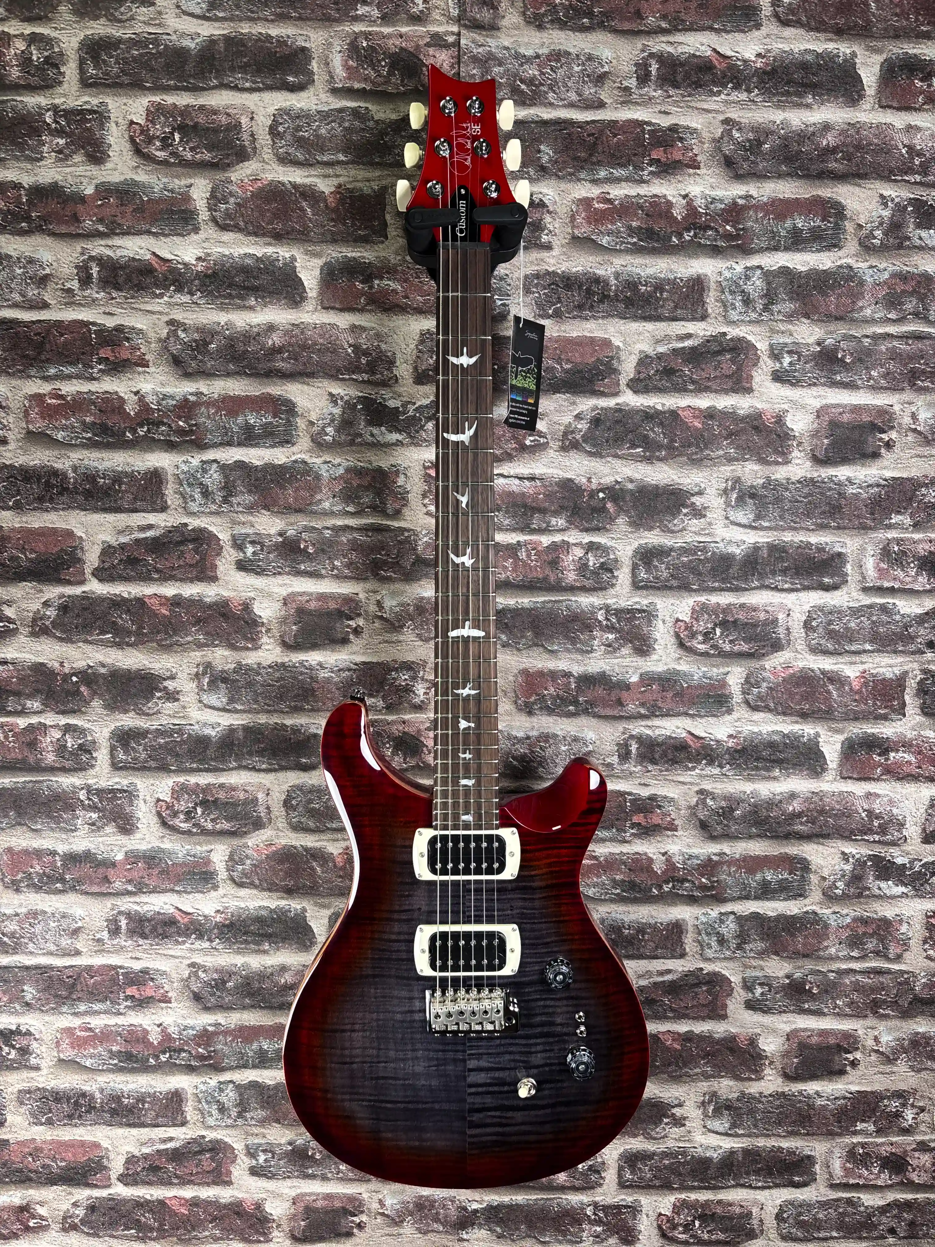 PRS SE Custom 24‑08 Charcoal Cherry Burst