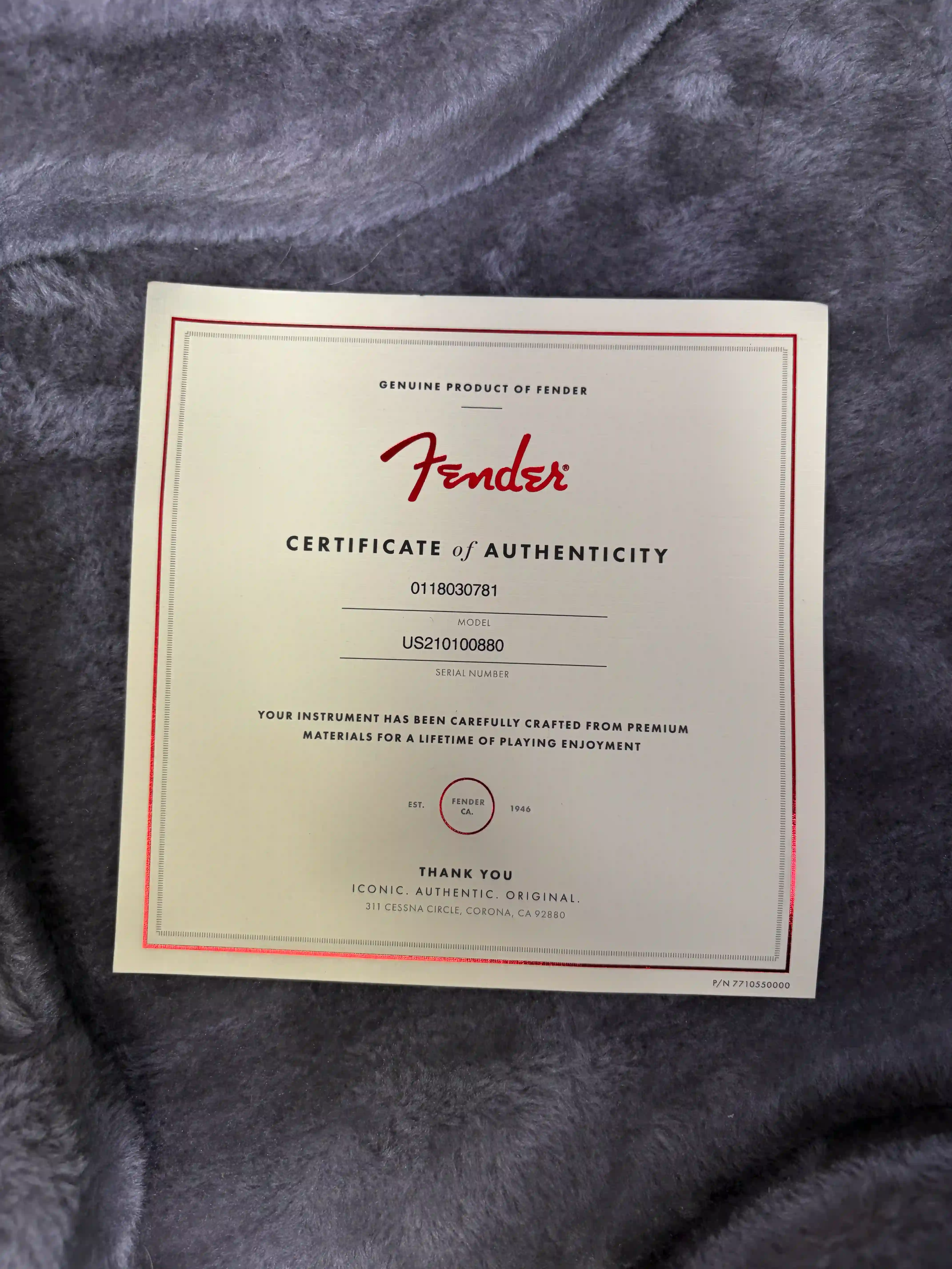 Fender American Ultra Telecaster RW FB Arctic Pearl OCCASION