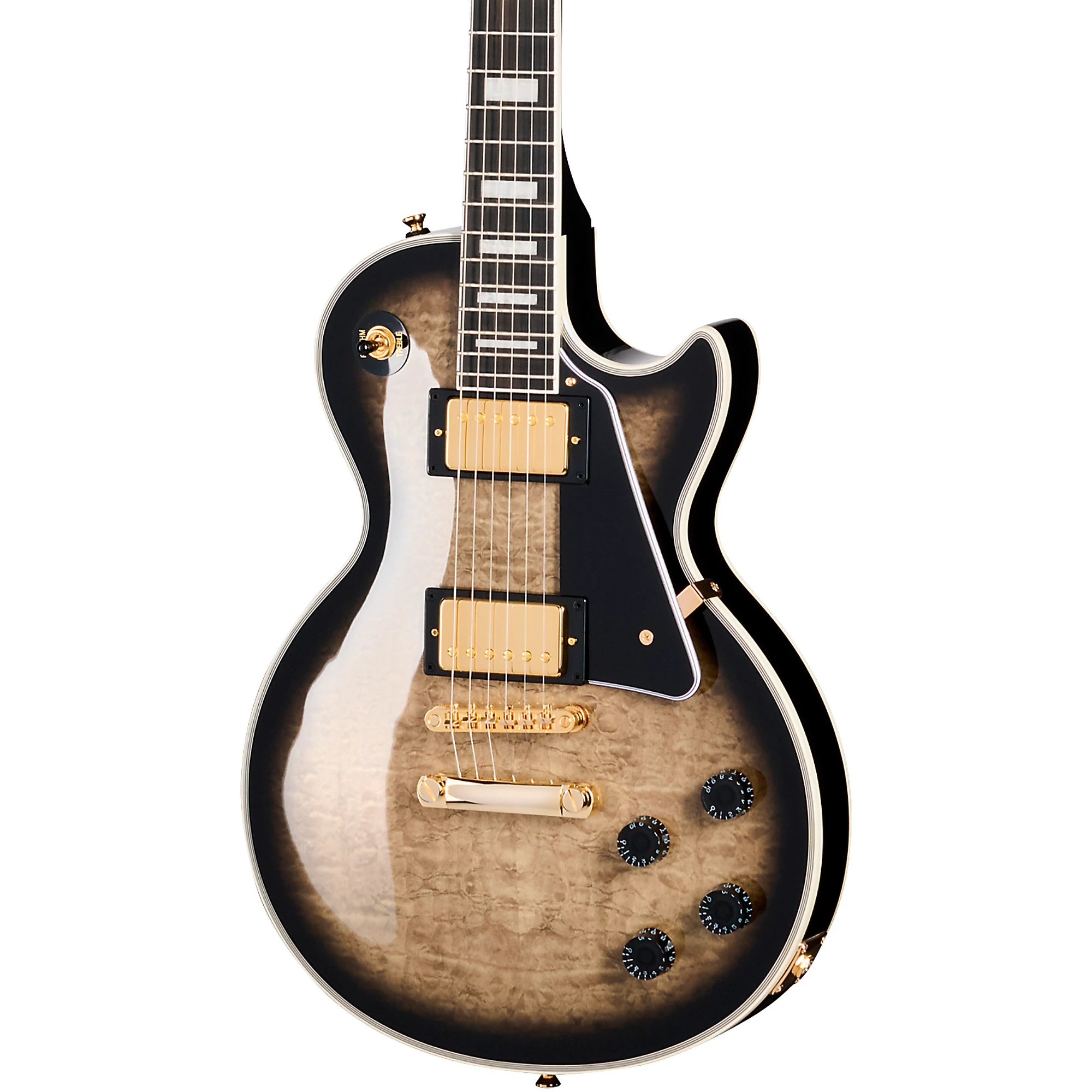 Epiphone Les Paul Custom Quilt Cobra Burst