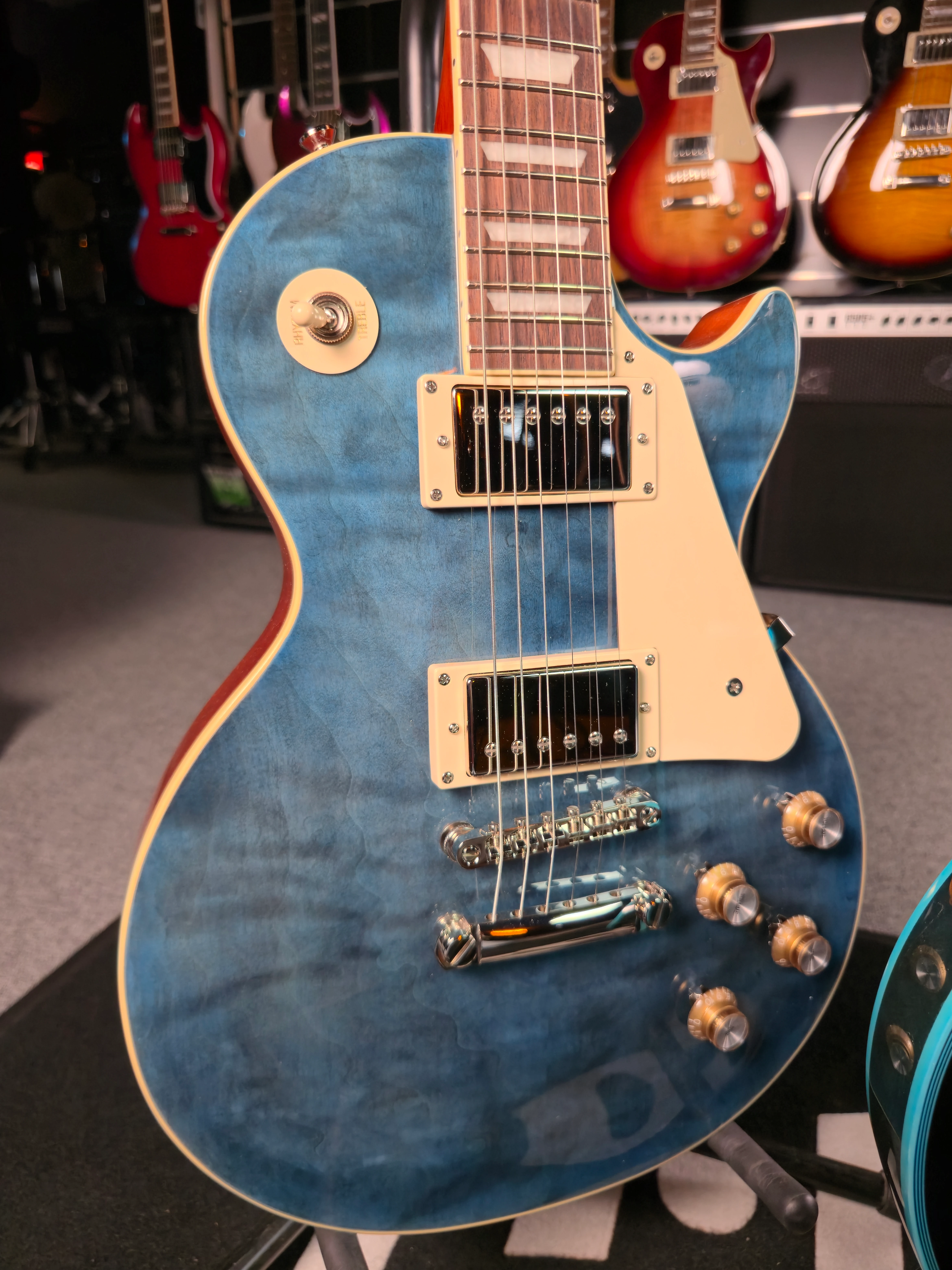 Epiphone Les Paul Standard 60s Quilt Top Translucent Blue édition limitée