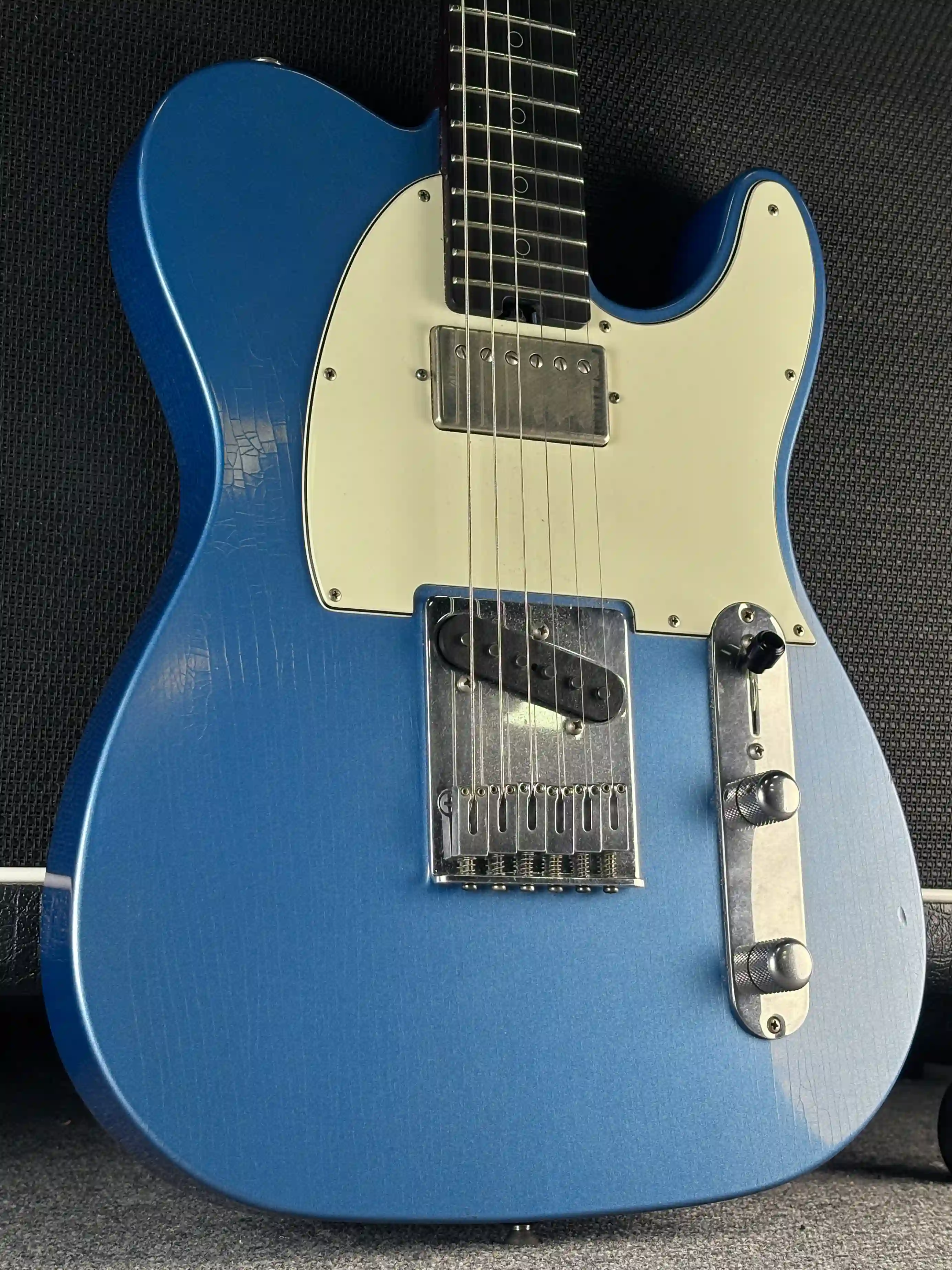 Schecter USA Custom Shop Nick Johnston PT Wembley Atomic Sapphire Aged Nitro OCCASION