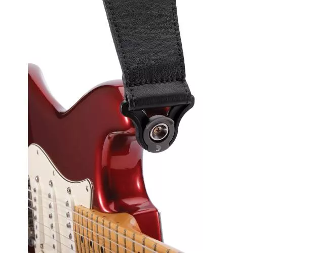 Sangle pour guitare en cuir d’Addario Comfort Auto Lock 3 noir