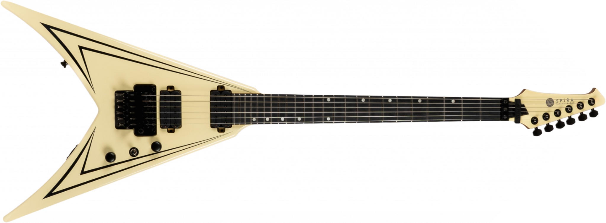 Spira Guitars V420AWH Antique White Stripe