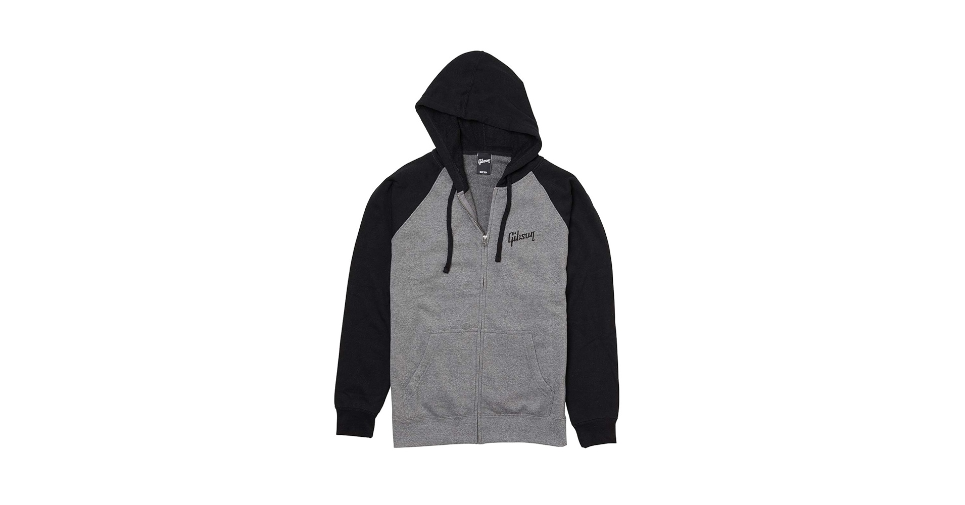 Sweat à capuche zippé Gibson Logo Gris L